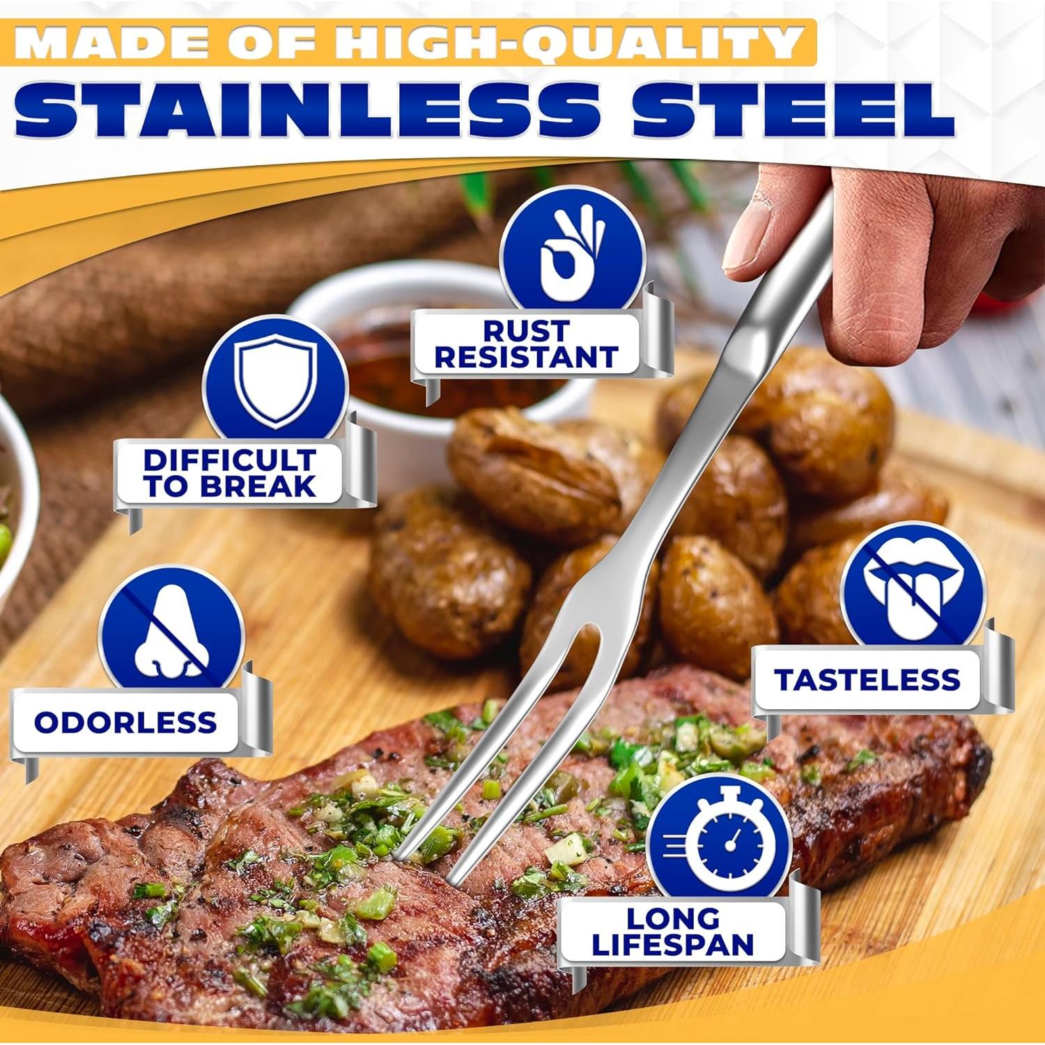 Tenedor de Carne ZOKLU 27.94 cm Acero Inoxidable Ergonómico