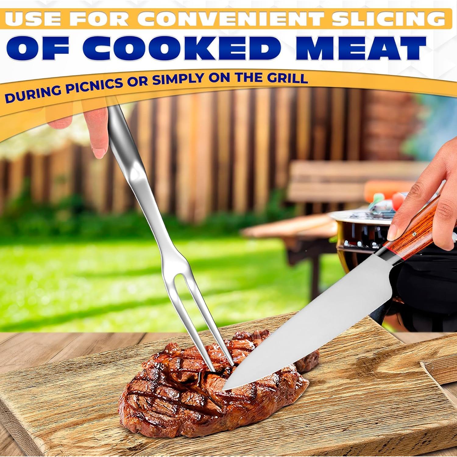 Tenedor de Carne ZOKLU 27.94 cm Acero Inoxidable Ergonómico