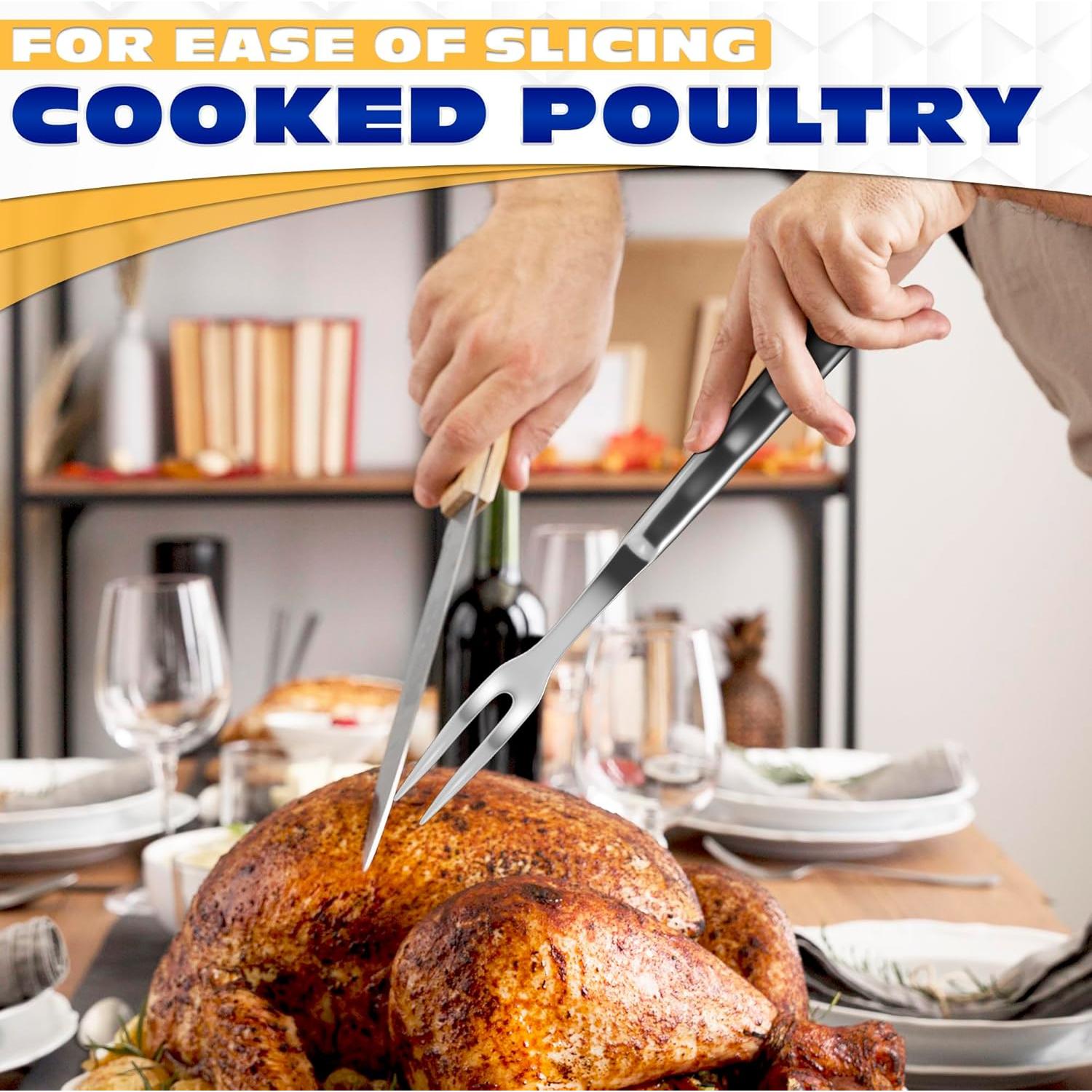 Tenedor de Carne ZOKLU 27.94 cm Acero Inoxidable Ergonómico