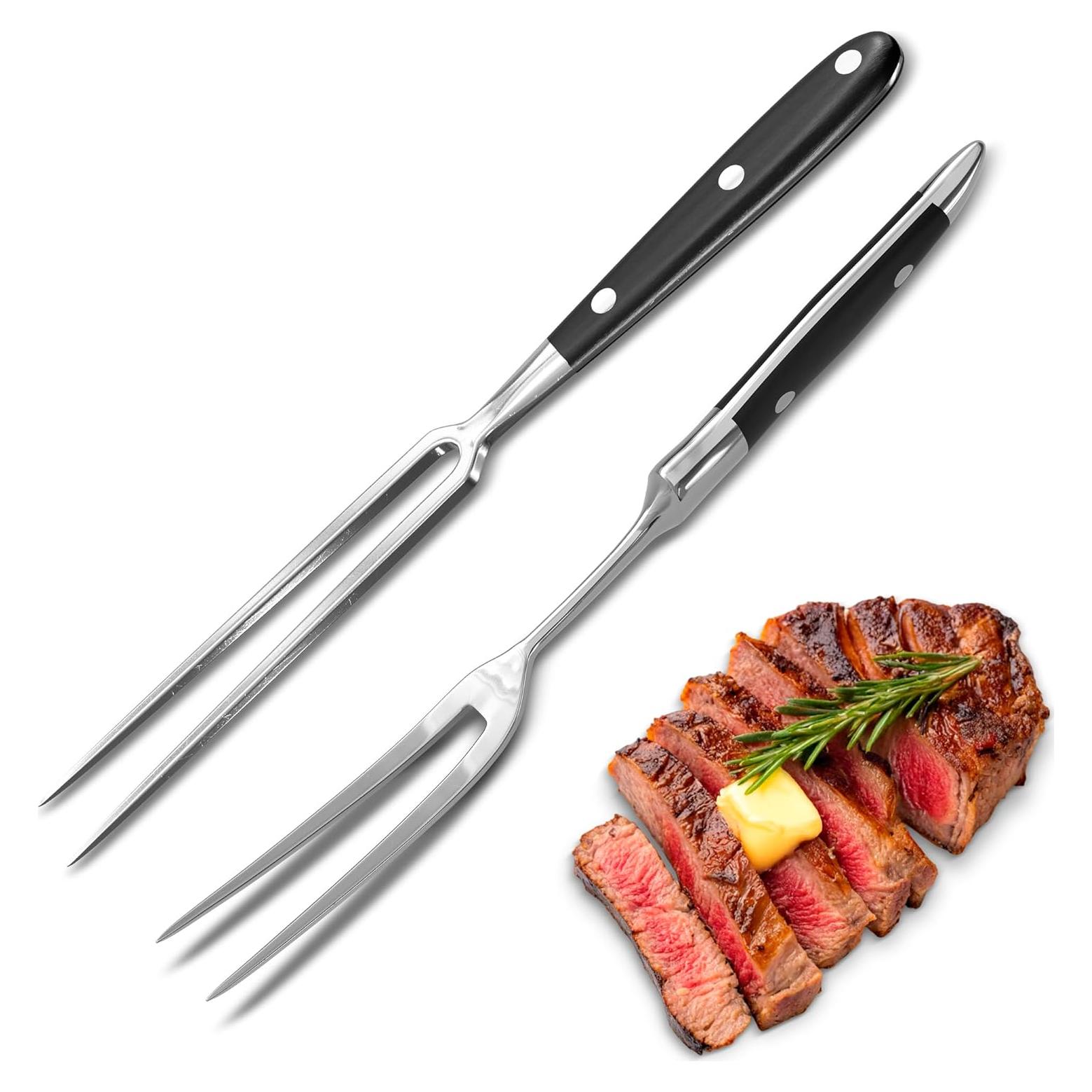 Tenedor de Carne 2 Pcs HELVETIOS Acero Inoxidable 30.5 cm