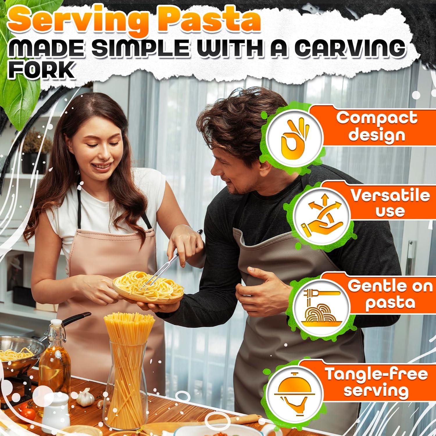 Tenedor de Carne 2 Pcs HELVETIOS Acero Inoxidable 30.5 cm