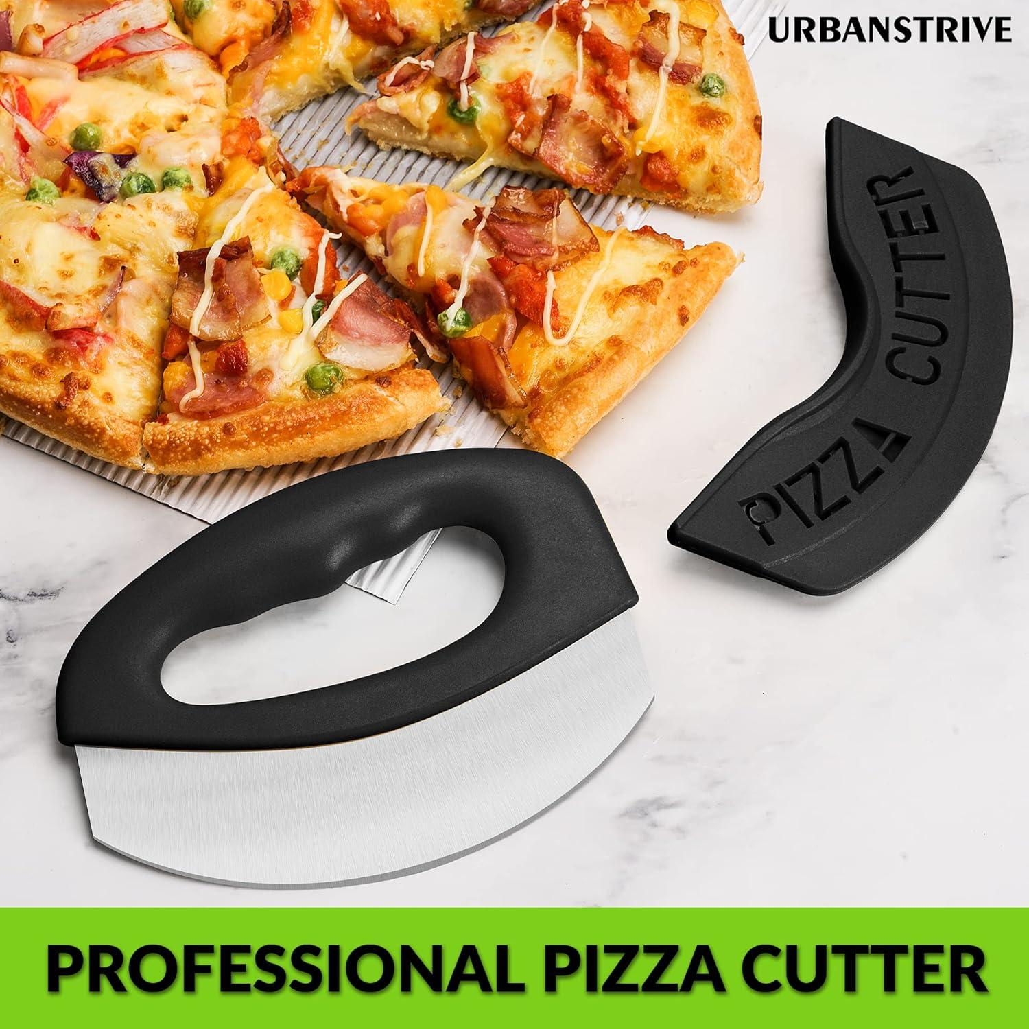 Cortador de Pizza Urbanstrive de Acero Inoxidable Negro