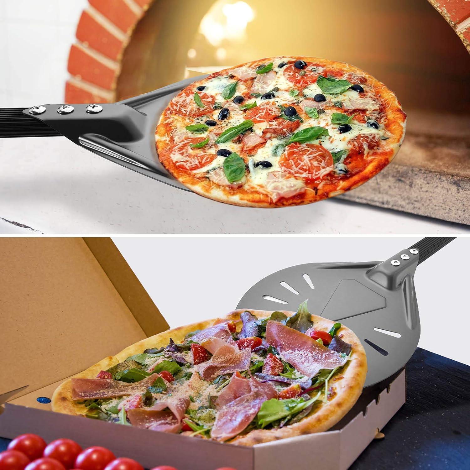 Paleta para Girar Pizza RTT de Aluminio 20.32 cm con Mango Desmontable