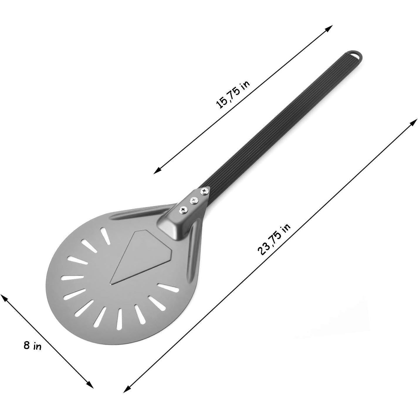 Paleta para Girar Pizza RTT de Aluminio 20.32 cm con Mango Desmontable
