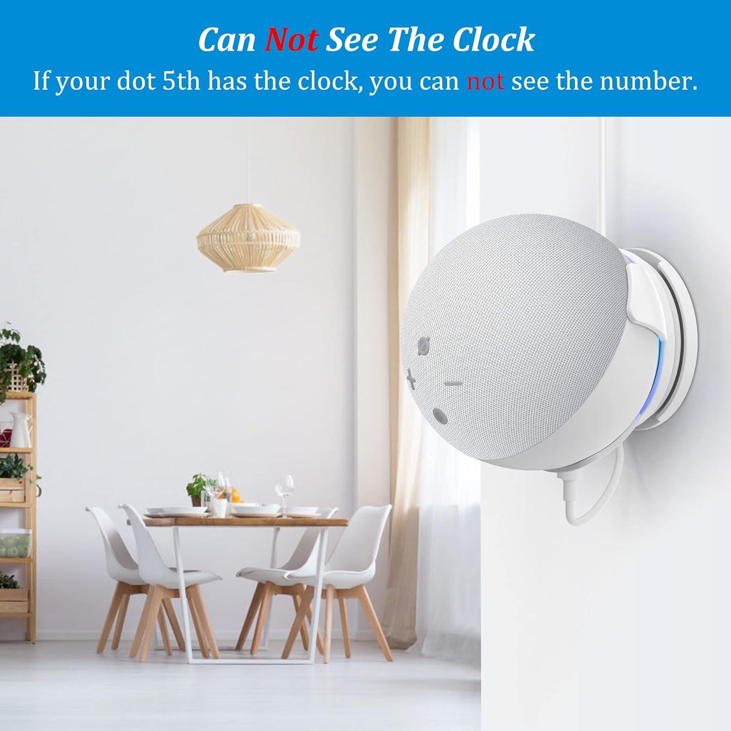 Soporte de Pared PlusAcc para Echo Dot 5ta Gen - Blanco