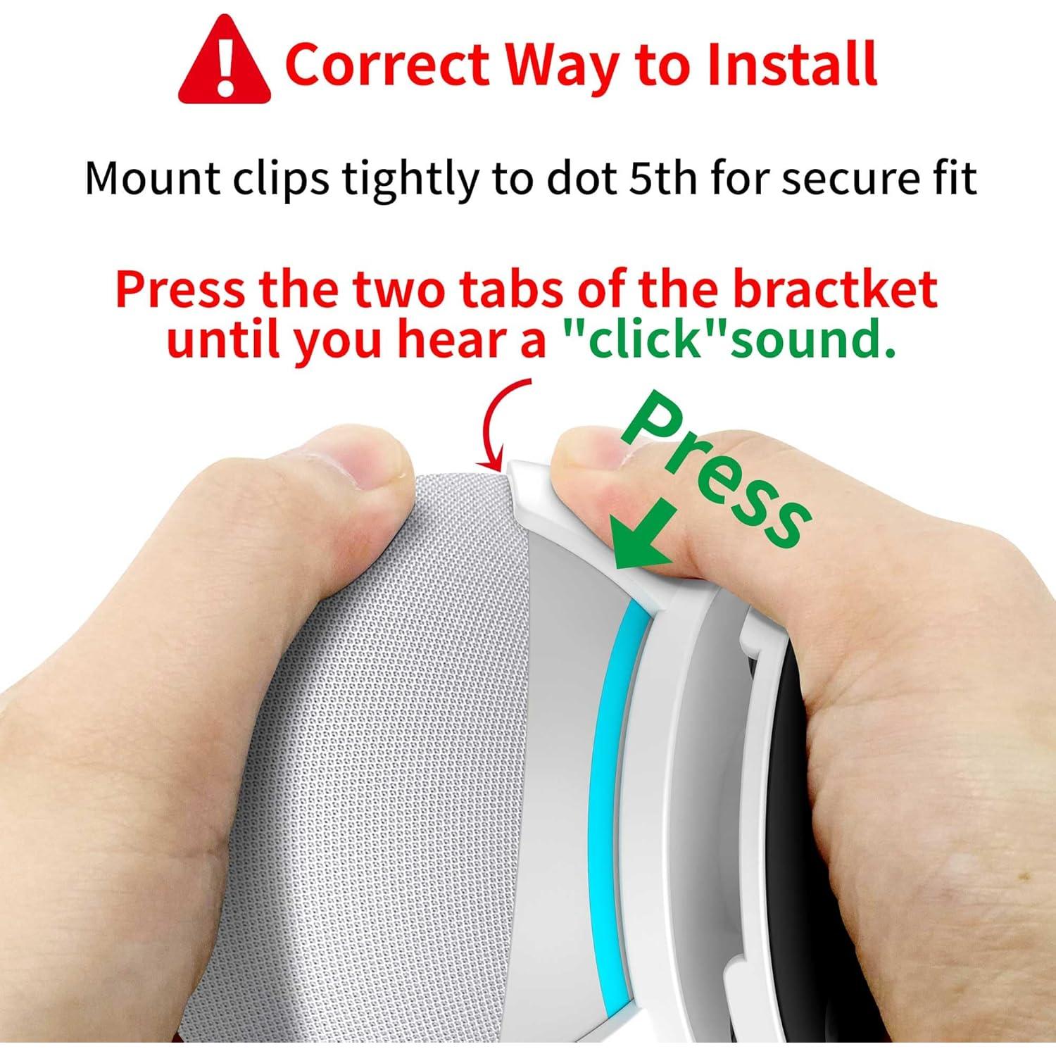 Soporte de Pared PlusAcc para Echo Dot 5ta Gen - Blanco