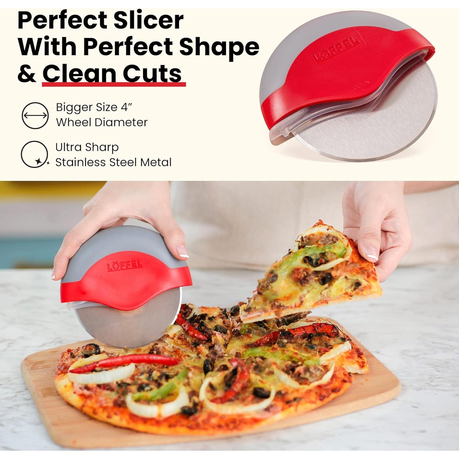 Cortador de Pizza Vanburen - Acero Inoxidable Afilado 11.99 cm