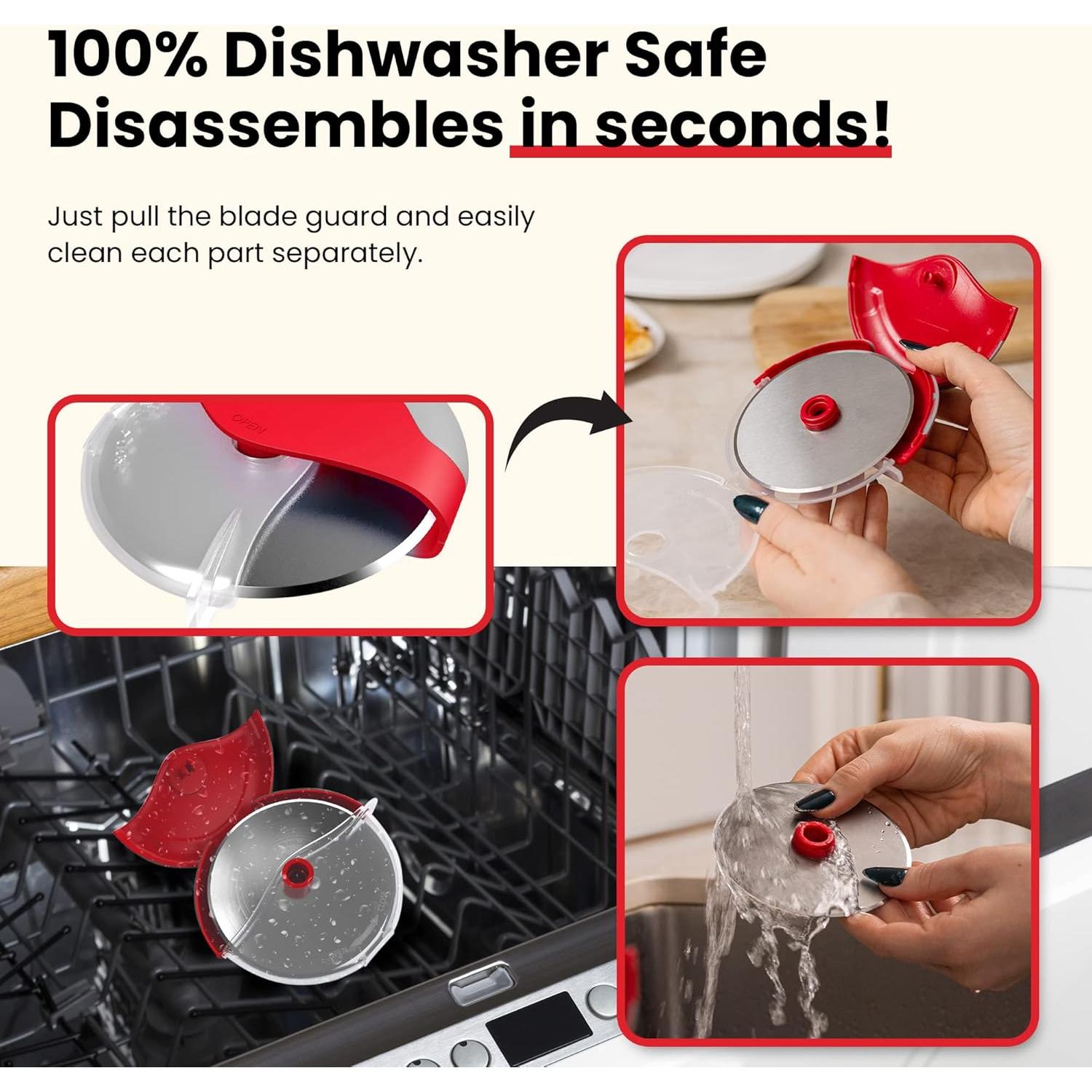 Cortador de Pizza Vanburen - Acero Inoxidable Afilado 11.99 cm