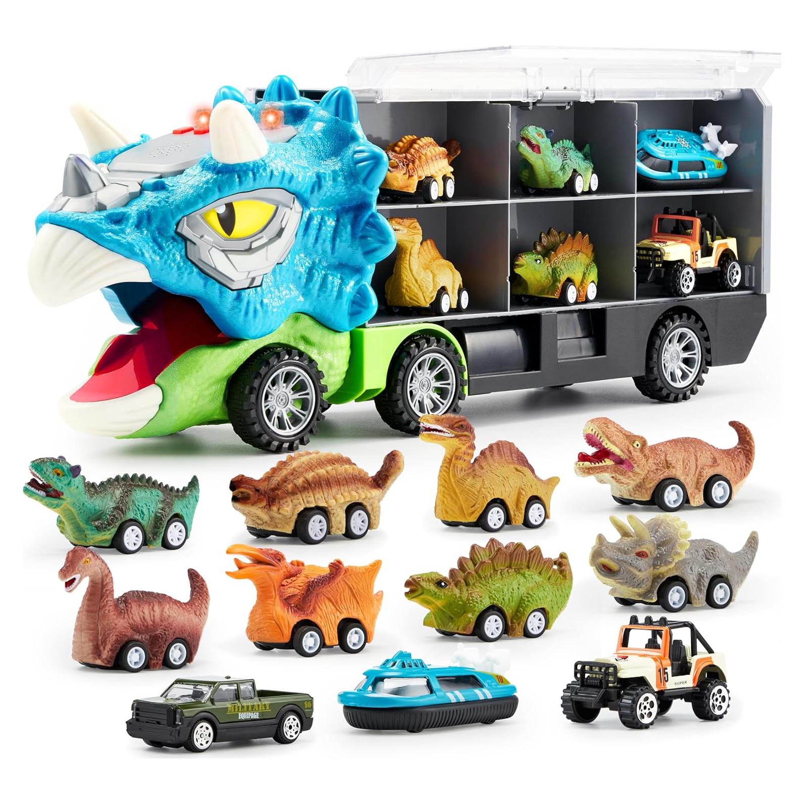 Camión Transportador Joyin Triceratops 13 en 1 con Coches