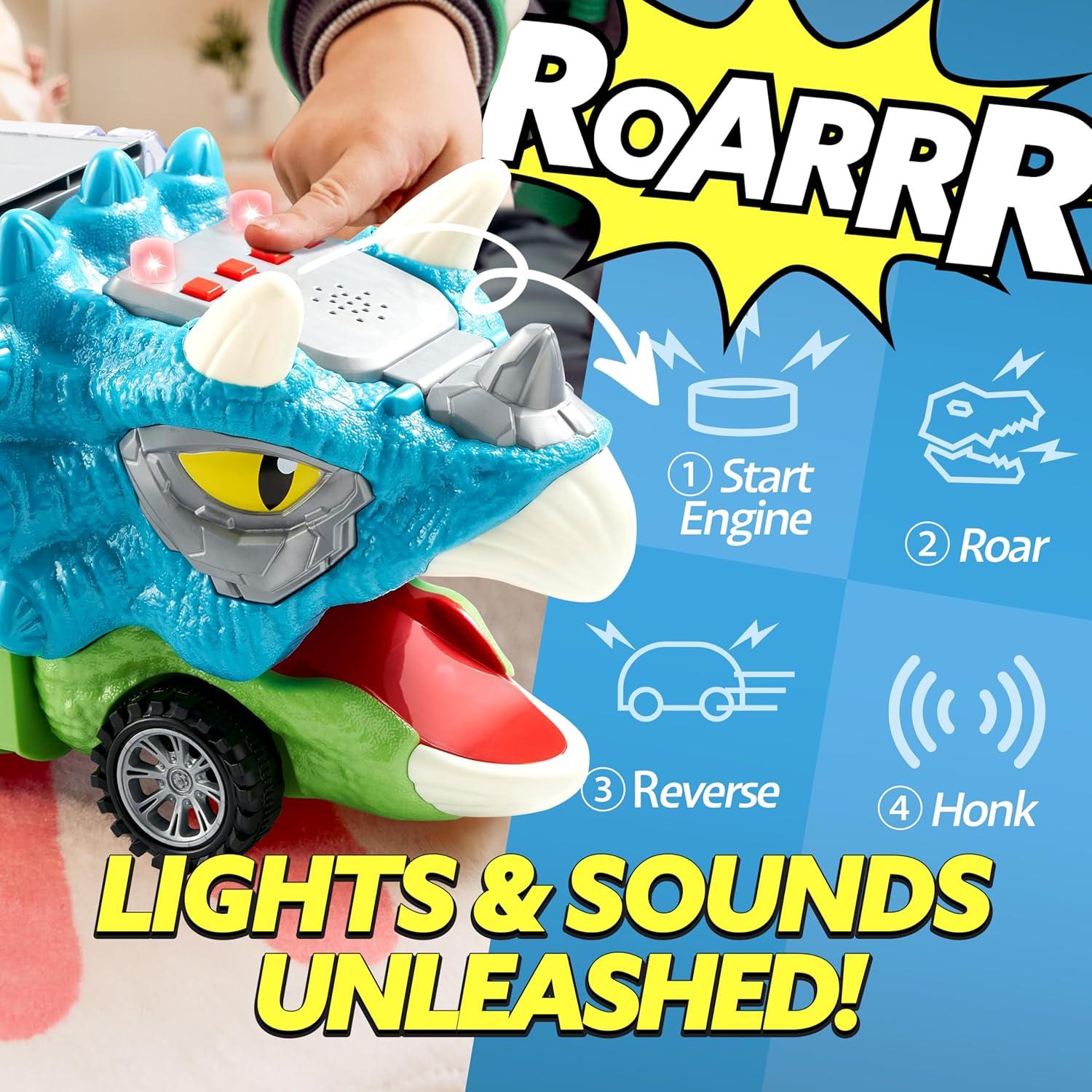 Camión Transportador Joyin Triceratops 13 en 1 con Coches