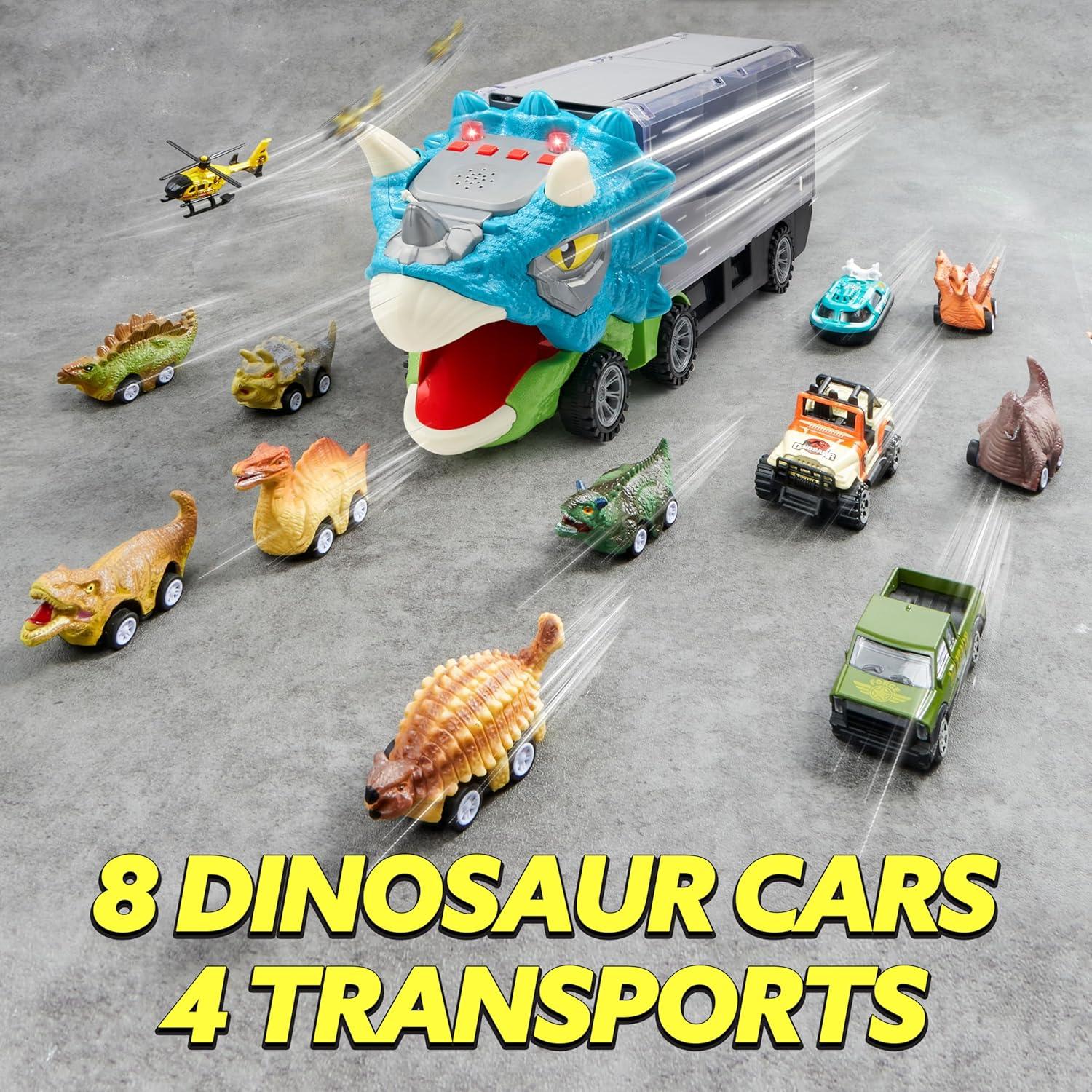 Camión Transportador Joyin Triceratops 13 en 1 con Coches