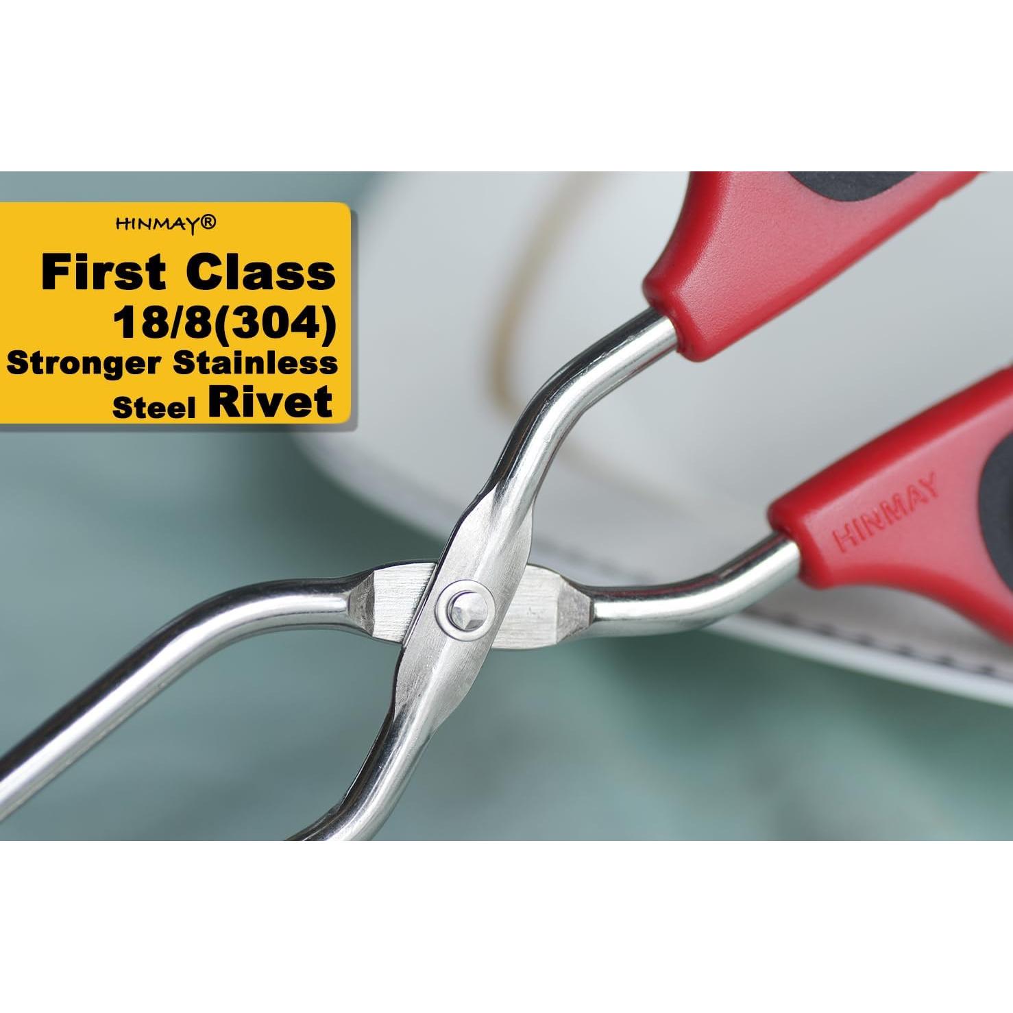 Juego de Pinzas de Tijera HINMAY Acero Inoxidable 33 cm y 28 cm