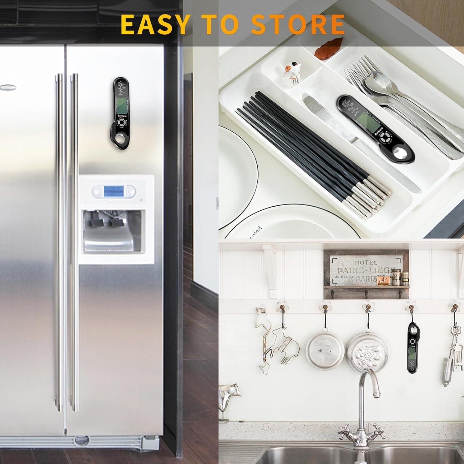 Termómetro Digital para Carne Magodey con Alarma y Cable 12m