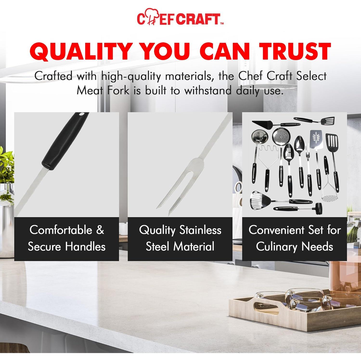 Tenedor de Cocina Chef Craft Select 33 cm Acero Inoxidable