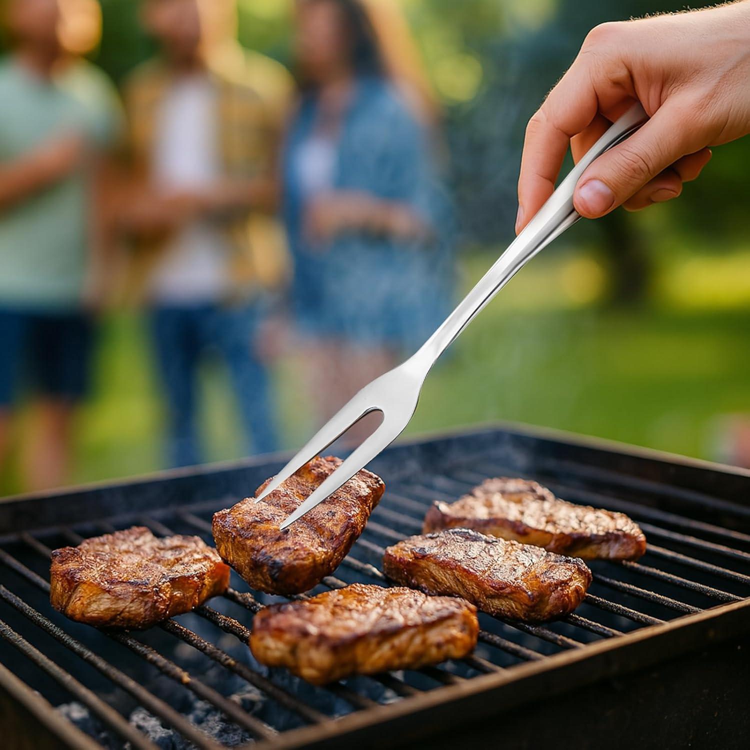 Tenedor de Tallar para Carne HANSGO 37.1 cm Acero Inoxidable