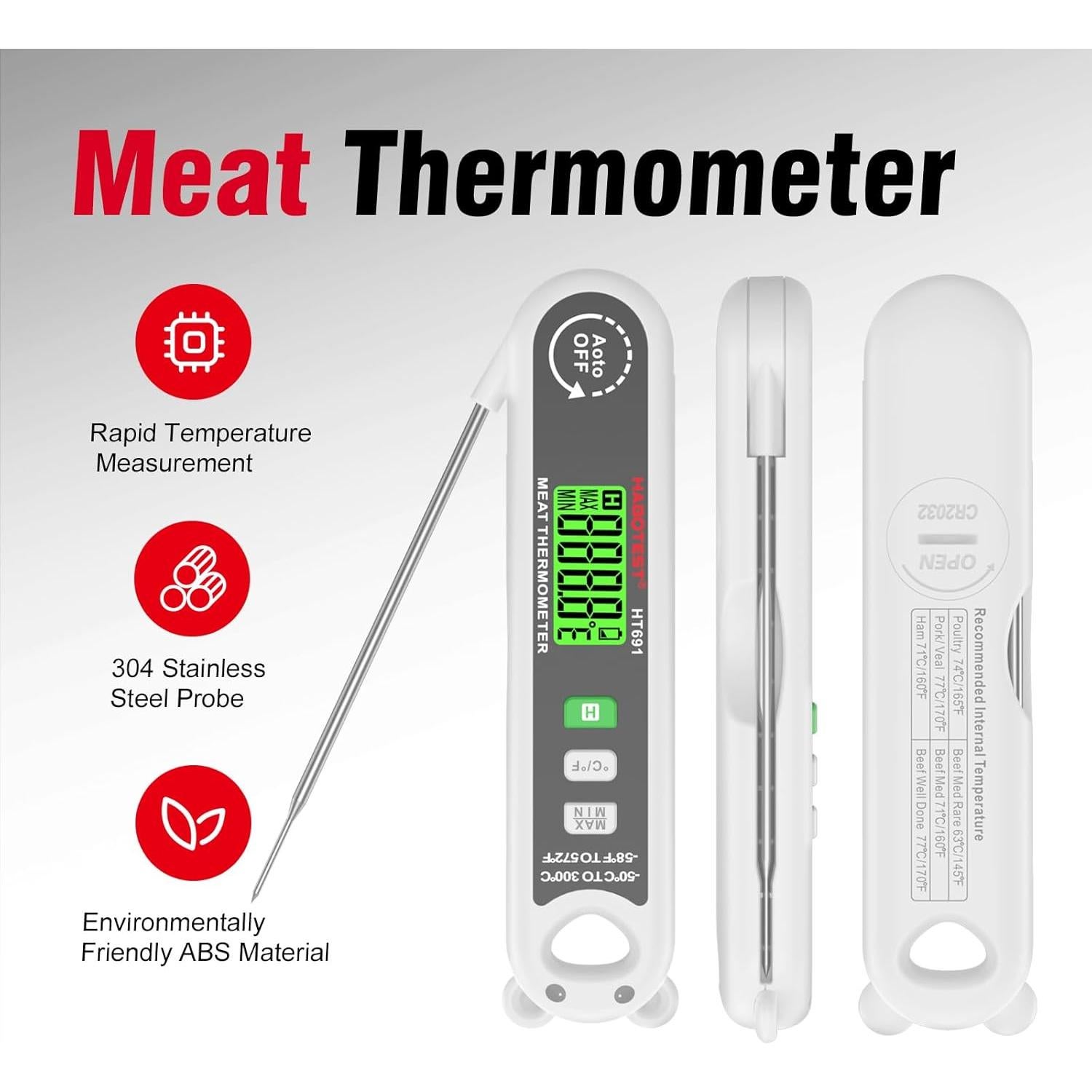Termómetro Digital de Carne HABOTEST Ultra Rápido IP67