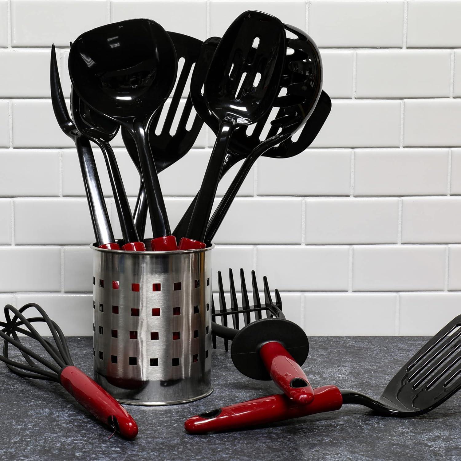 Tenedor de Cocina de Nylon Chef Craft 33 cm Rojo Apto Lavavajillas