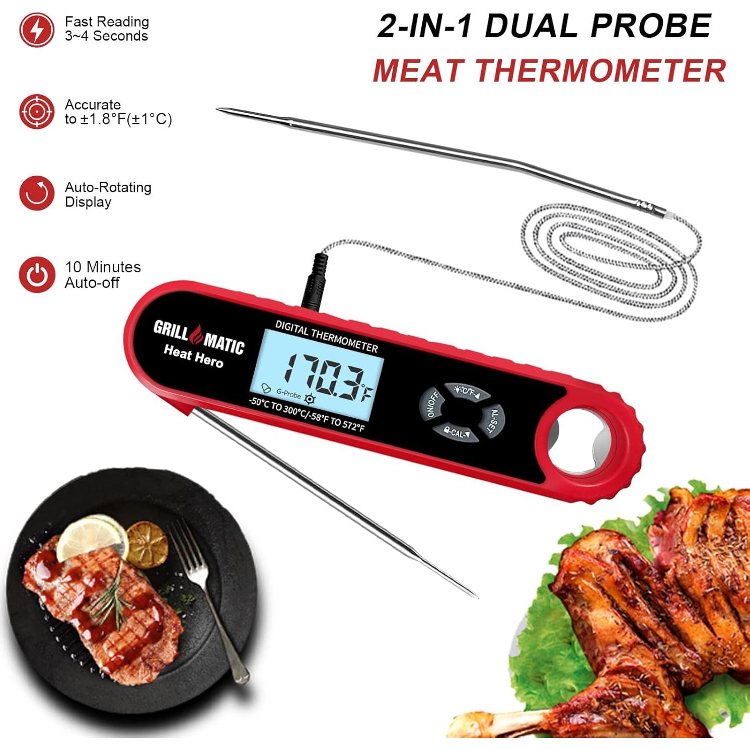 Termómetro Digital Heat Hero para Carne - Lectura Instantánea