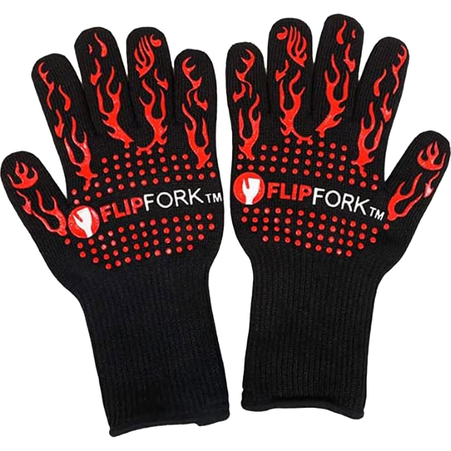 Kit de BBQ 8 en 1 FlipFork con Termómetro y Guantes