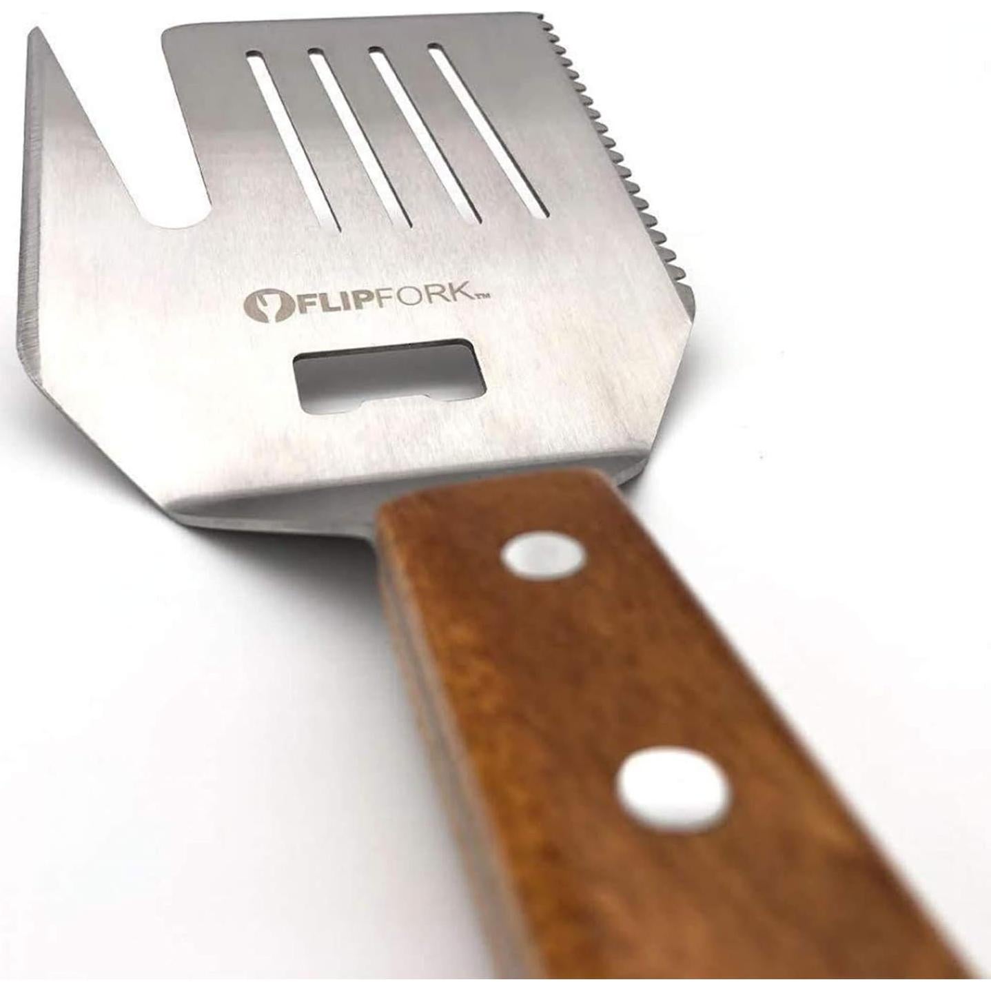 Kit de BBQ 8 en 1 FlipFork con Termómetro y Guantes