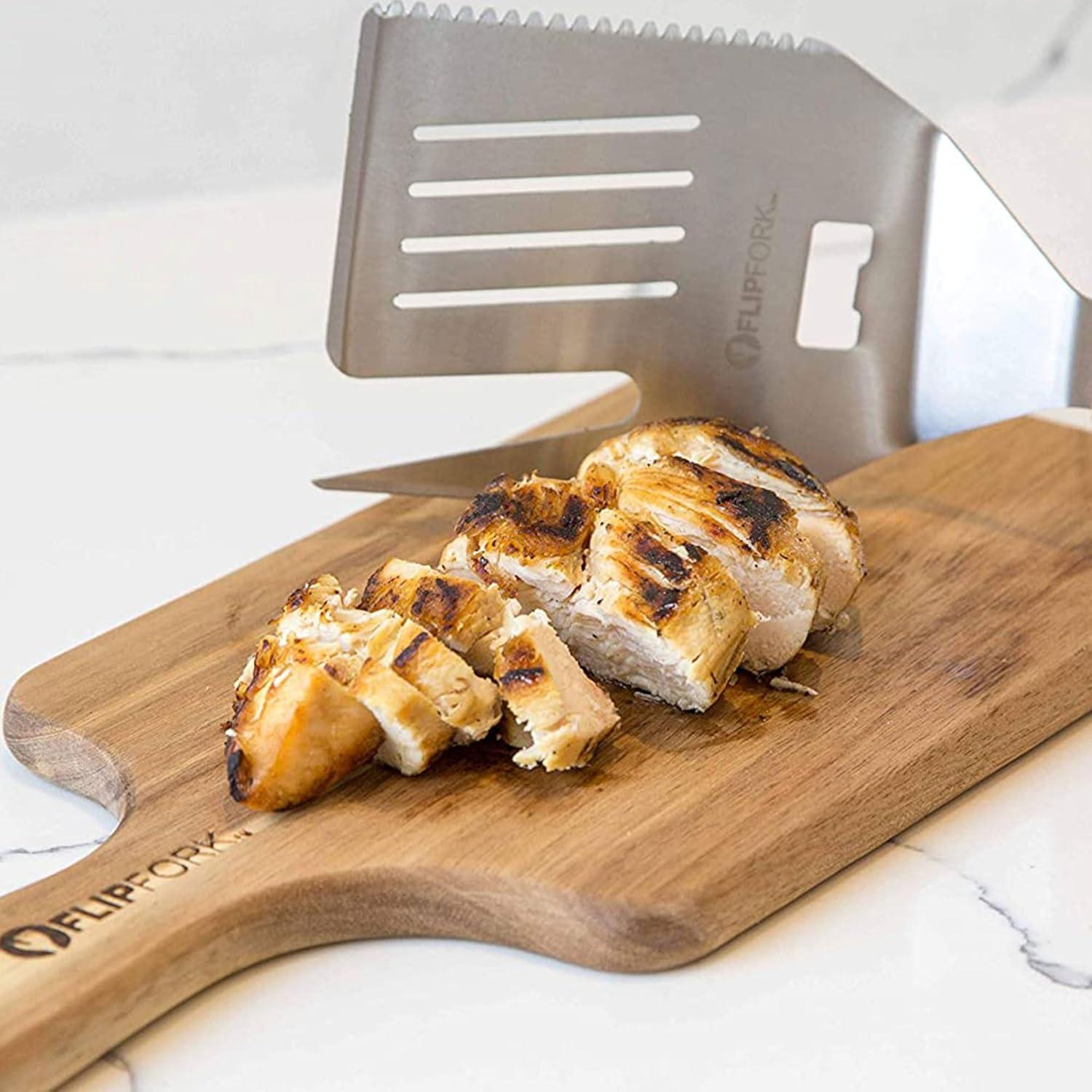 Kit de BBQ 8 en 1 FlipFork con Termómetro y Guantes