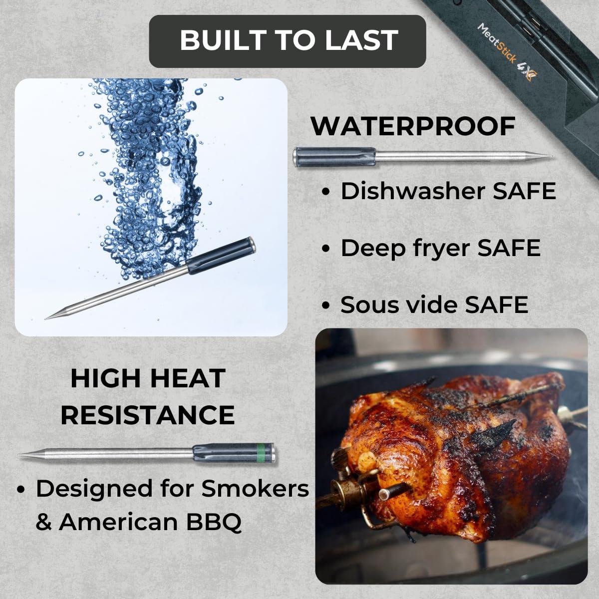 Termómetro de Carne Inalámbrico MeatStick 4X - Bluetooth 198m