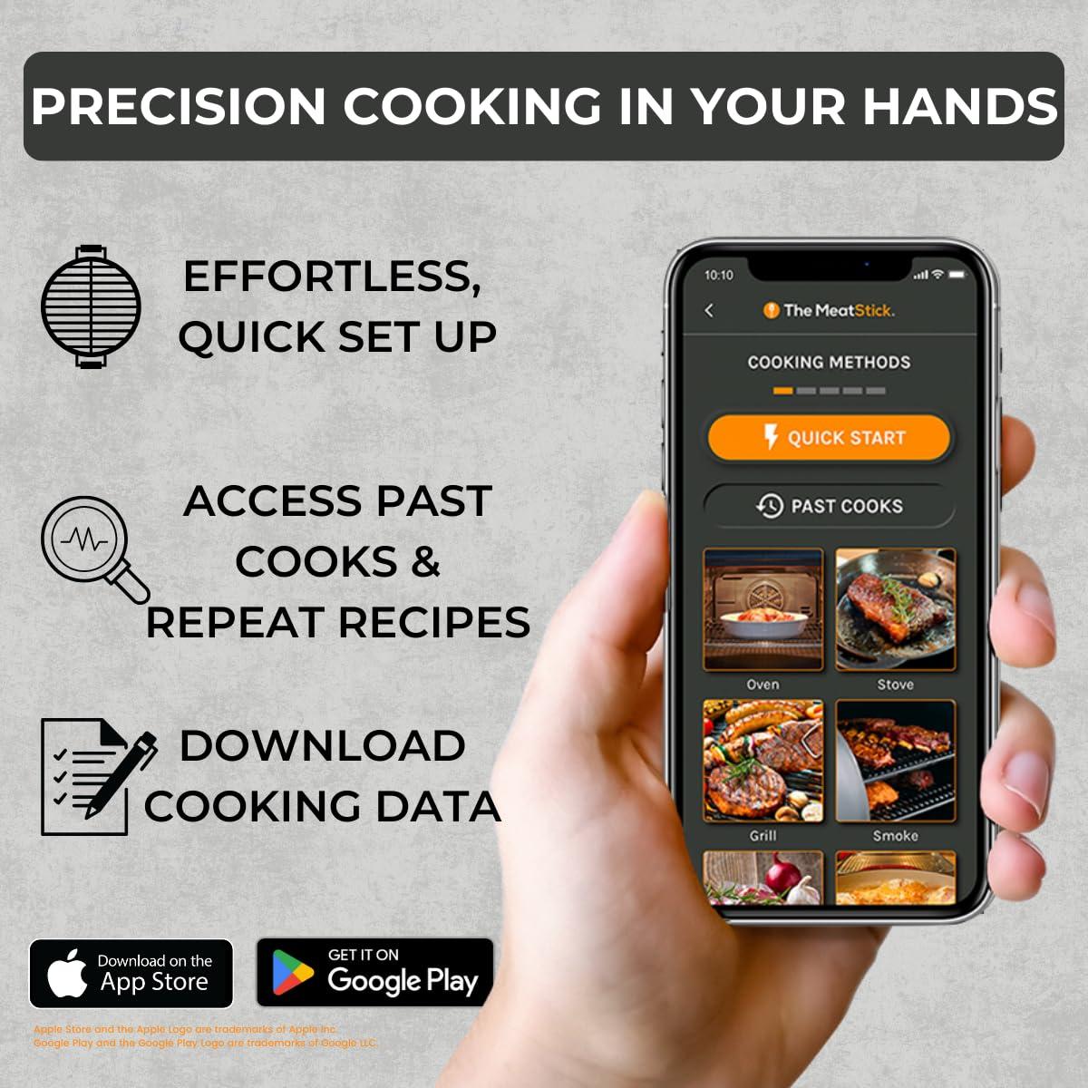 Termómetro de Carne Inalámbrico MeatStick 4X - Bluetooth 198m