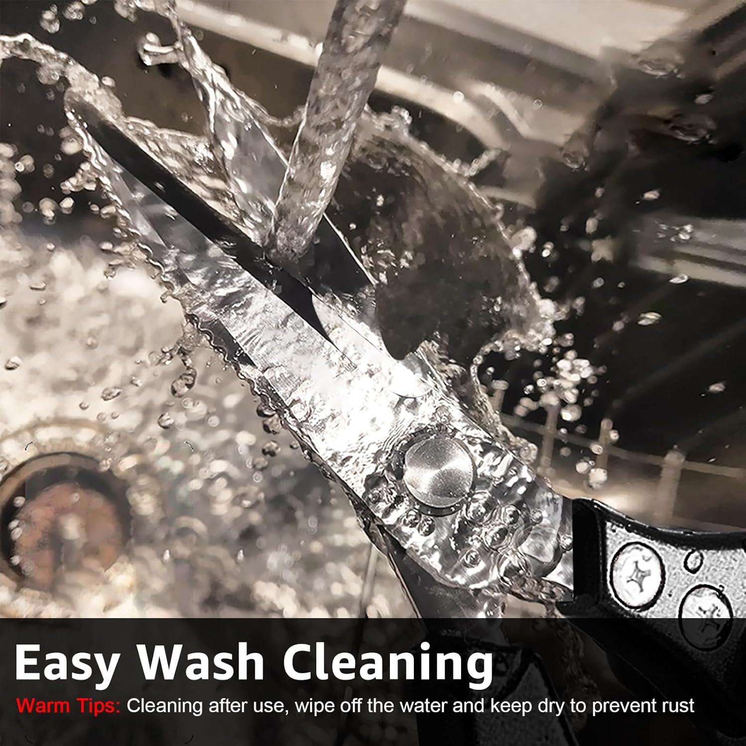 Tijeras de Cocina OneBom 2 Piezas Acero Inoxidable Afiladas