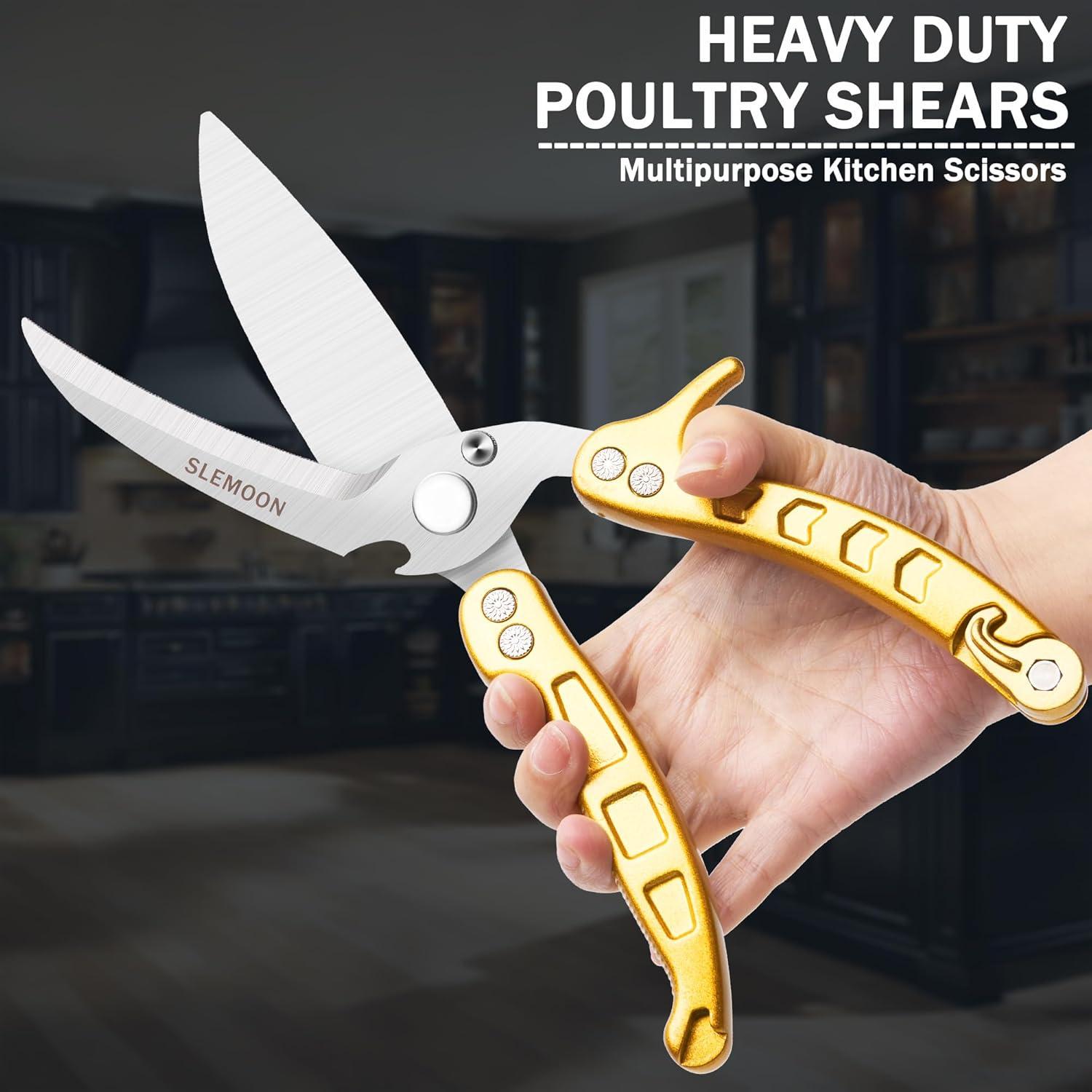 Tijeras de Cocina SLEMOON de Acero Inoxidable para Aves