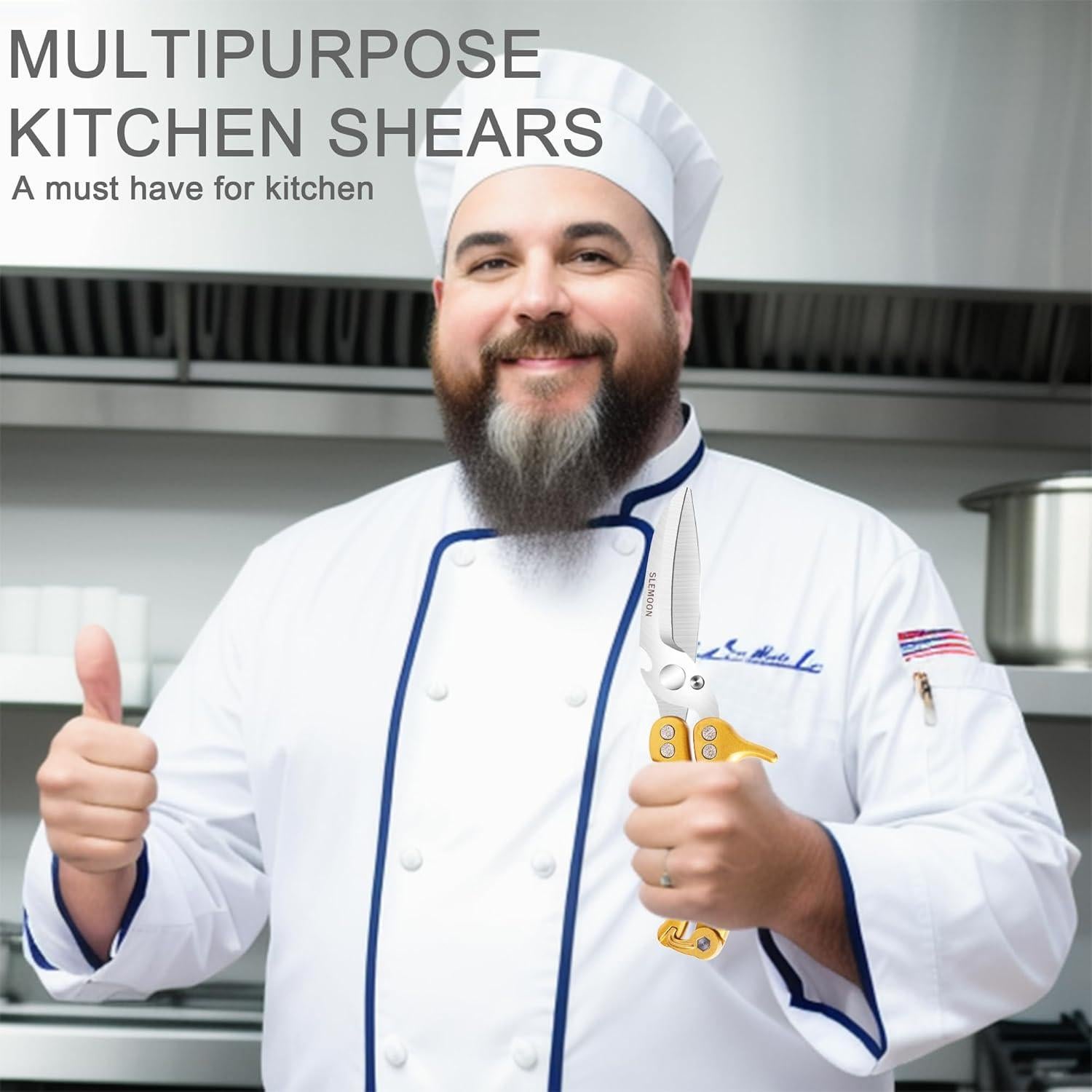 Tijeras de Cocina SLEMOON de Acero Inoxidable para Aves