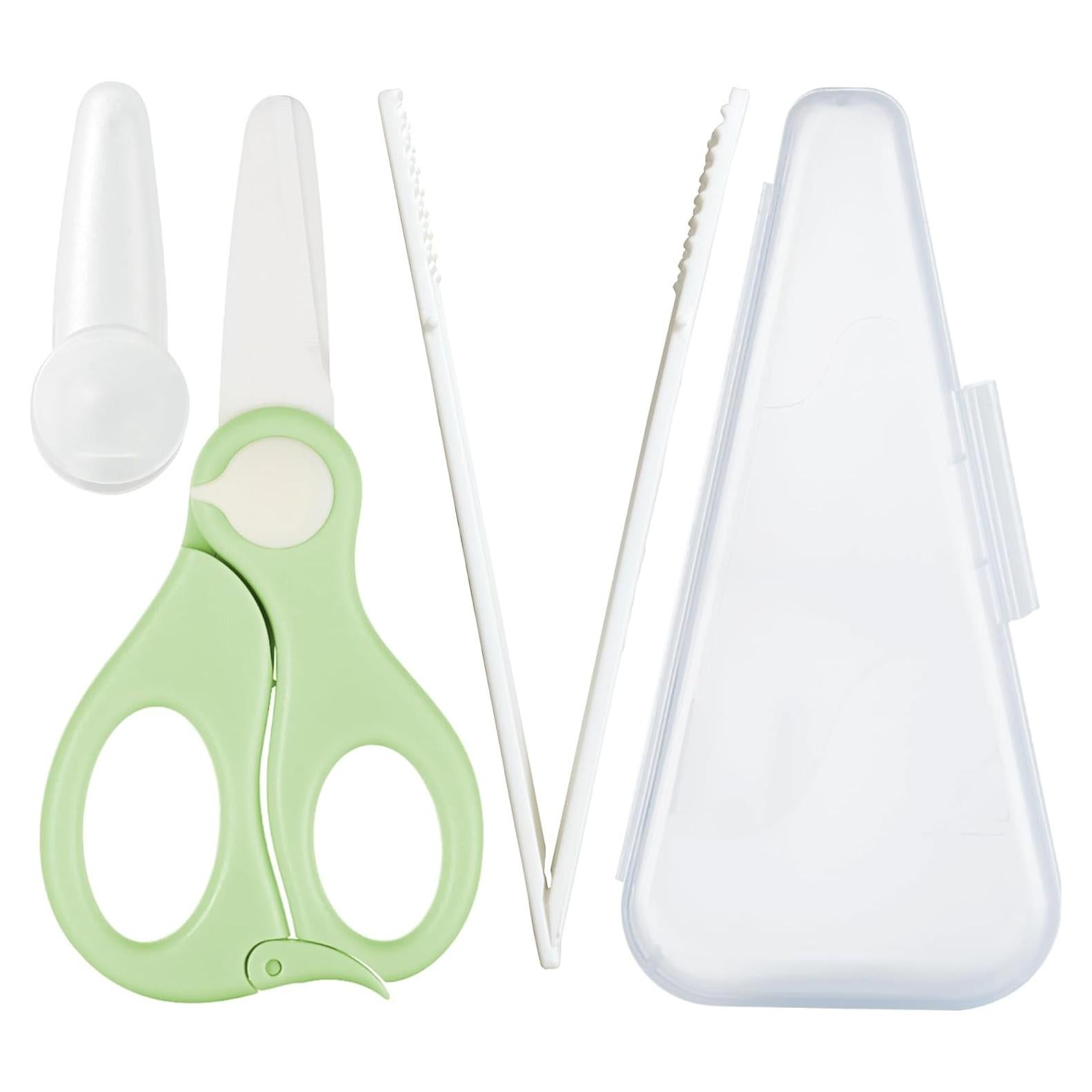 Tijeras de Cerámica para Bebé Artenny con Estuche Verde