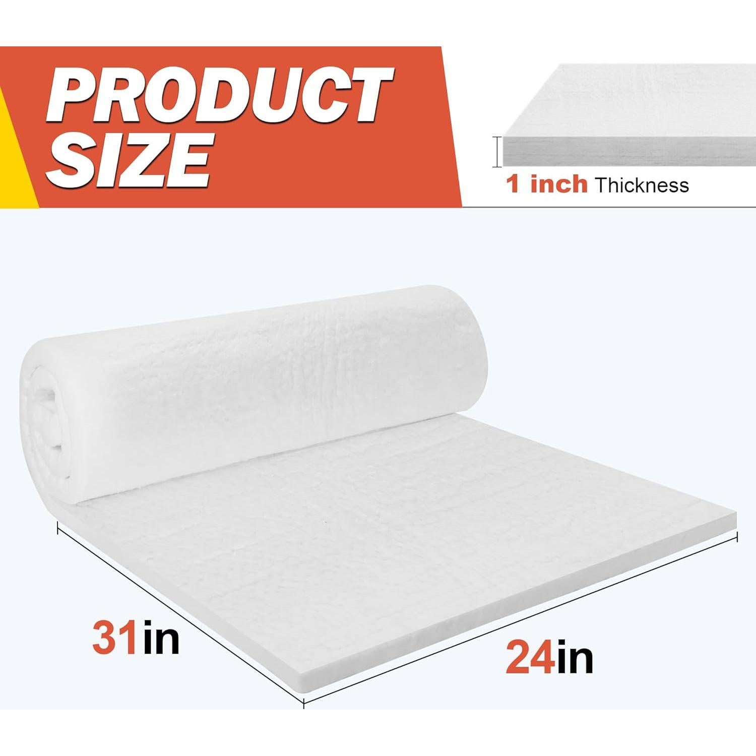 Manta Aislante Ignífuga Lyrufexon 2 Piezas 60x40x2.5cm