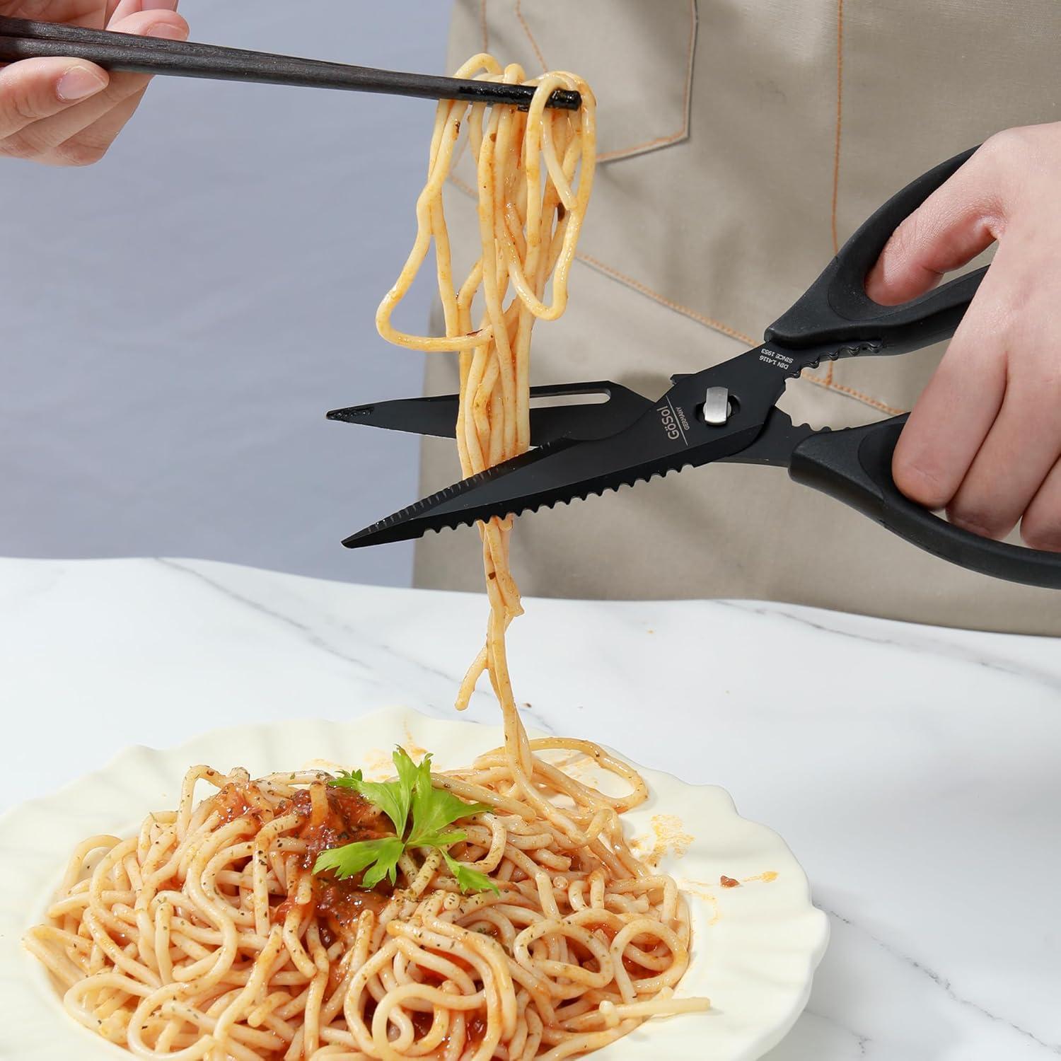 Tijeras de Cocina DARK EDGE 22.1 cm Acero Inoxidable Titanio Negro