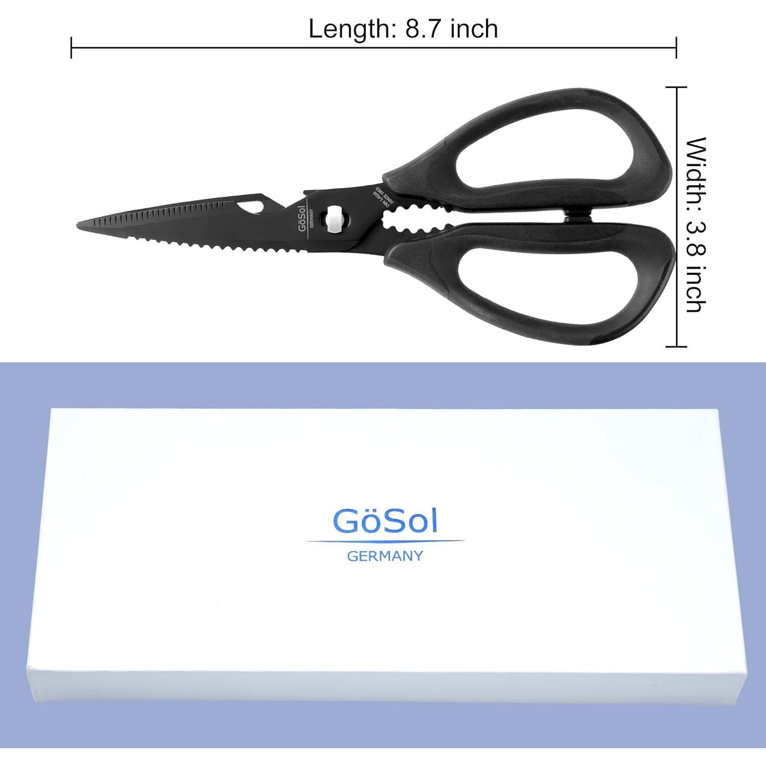 Tijeras de Cocina DARK EDGE 22.1 cm Acero Inoxidable Titanio Negro