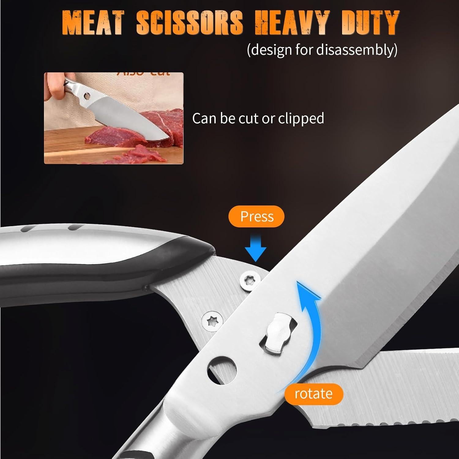 Tijeras de Cocina JGNYMG de Acero Inoxidable Uso Pesado