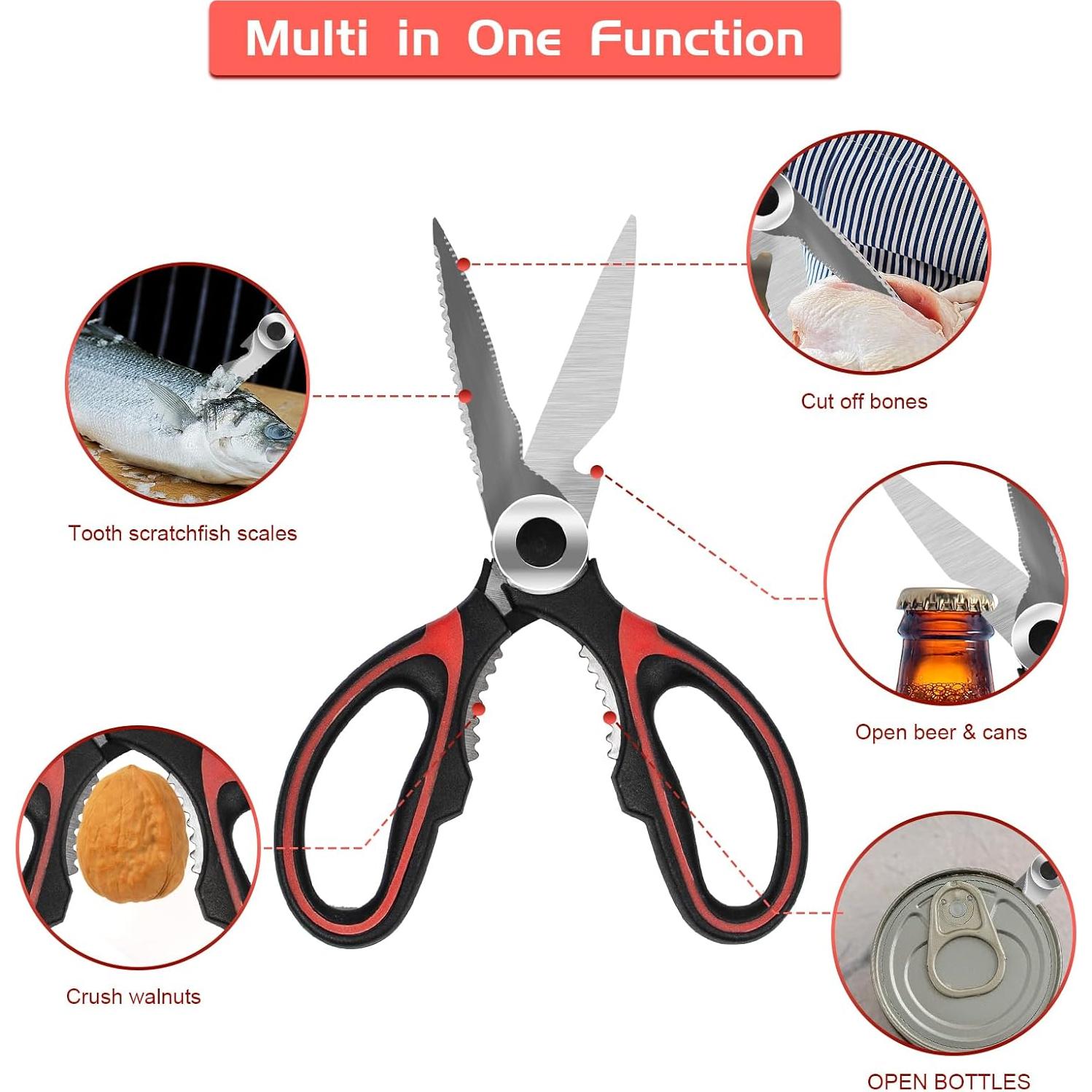 Tijeras de Cocina SZHLUX 2-Pack Afiladas Acero Inoxidable 21.6cm