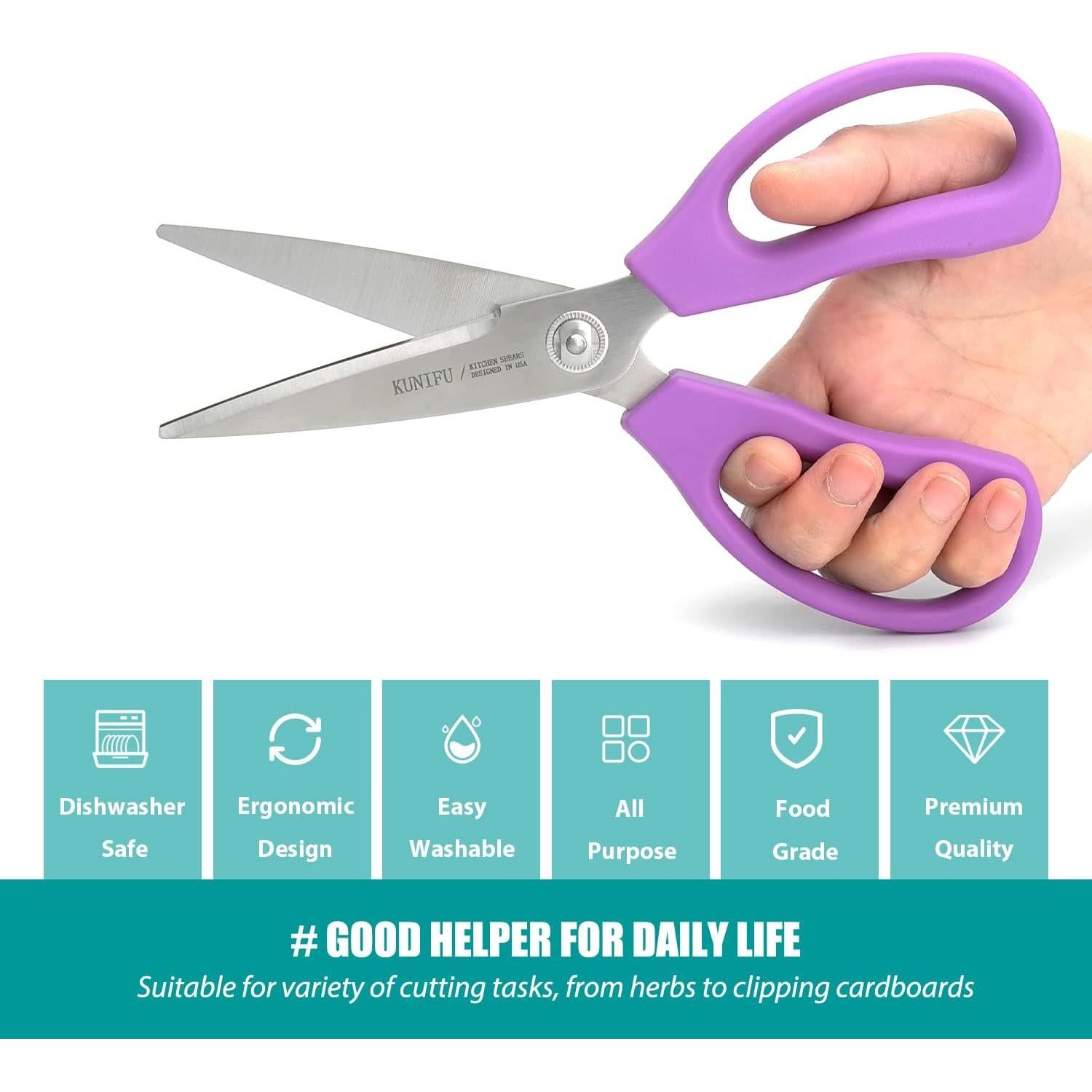 Tijeras de Cocina KUNIFU Desmontables de Acero Inoxidable 9.14cm