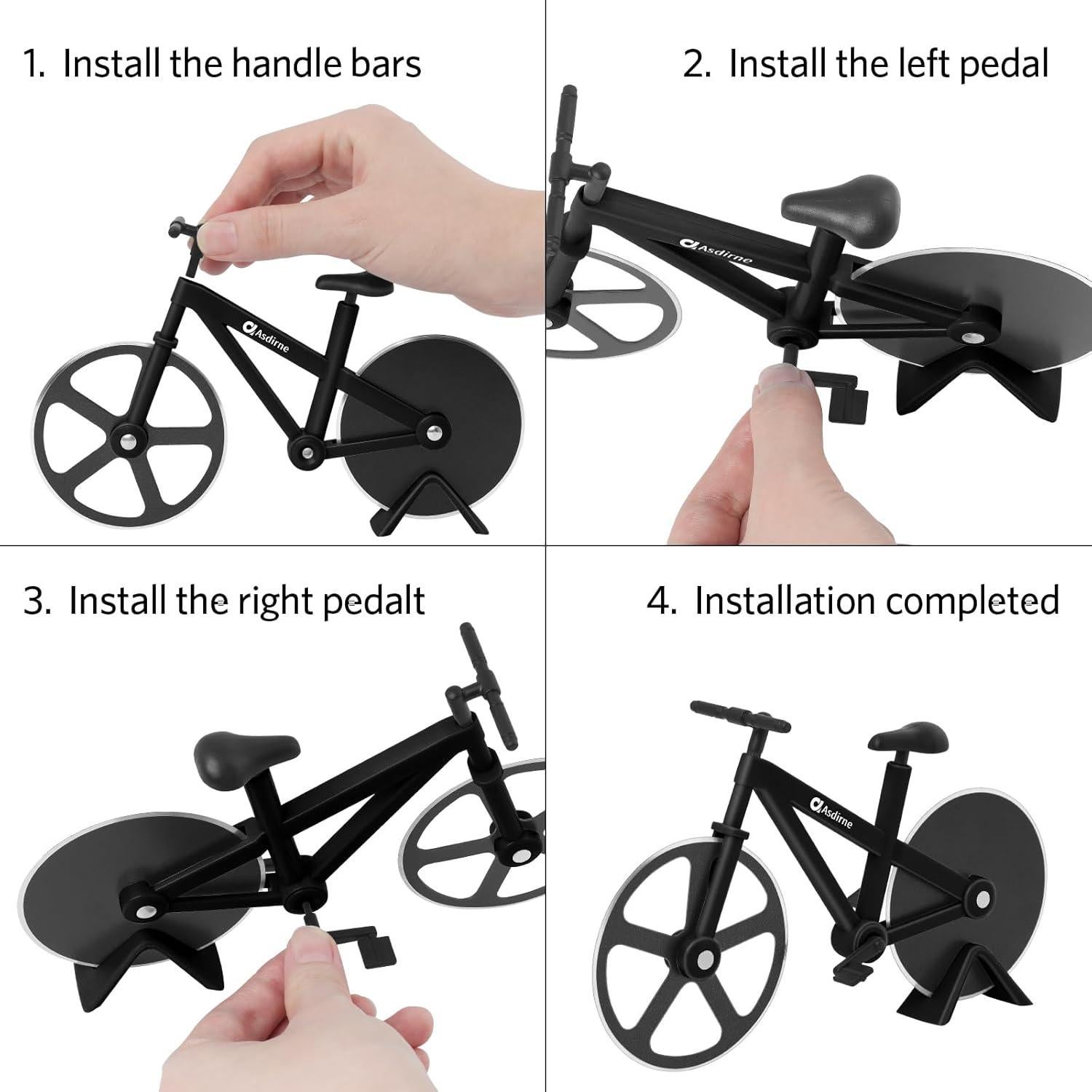 Cortador de Pizza Asdirne Bicicleta Acero Inoxidable 19 cm