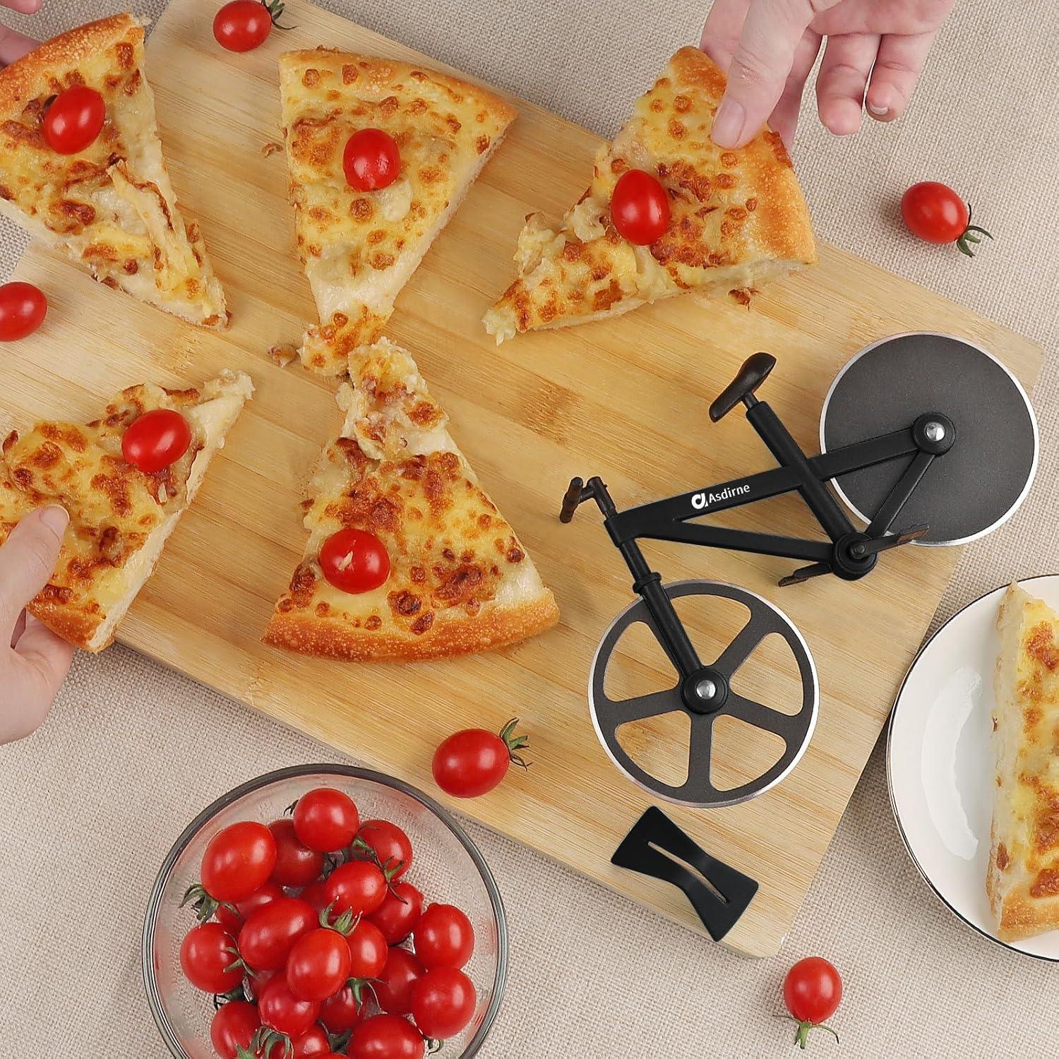 Cortador de Pizza Asdirne Bicicleta Acero Inoxidable 19 cm