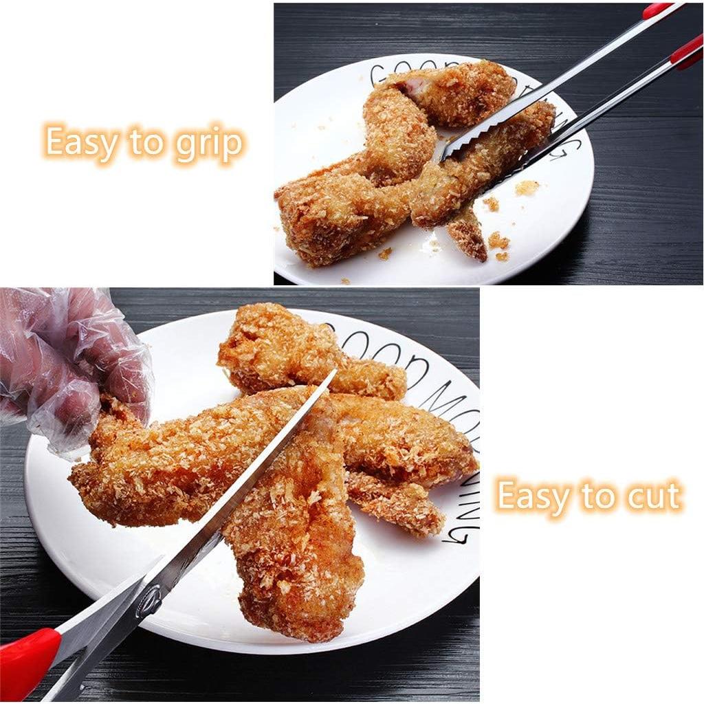 Juego de Tijeras y Pinzas para Barbacoa Shiyueshiri Rojo