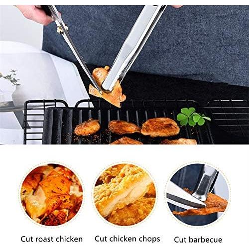 Juego de Tijeras y Pinzas para Barbacoa Shiyueshiri Rojo