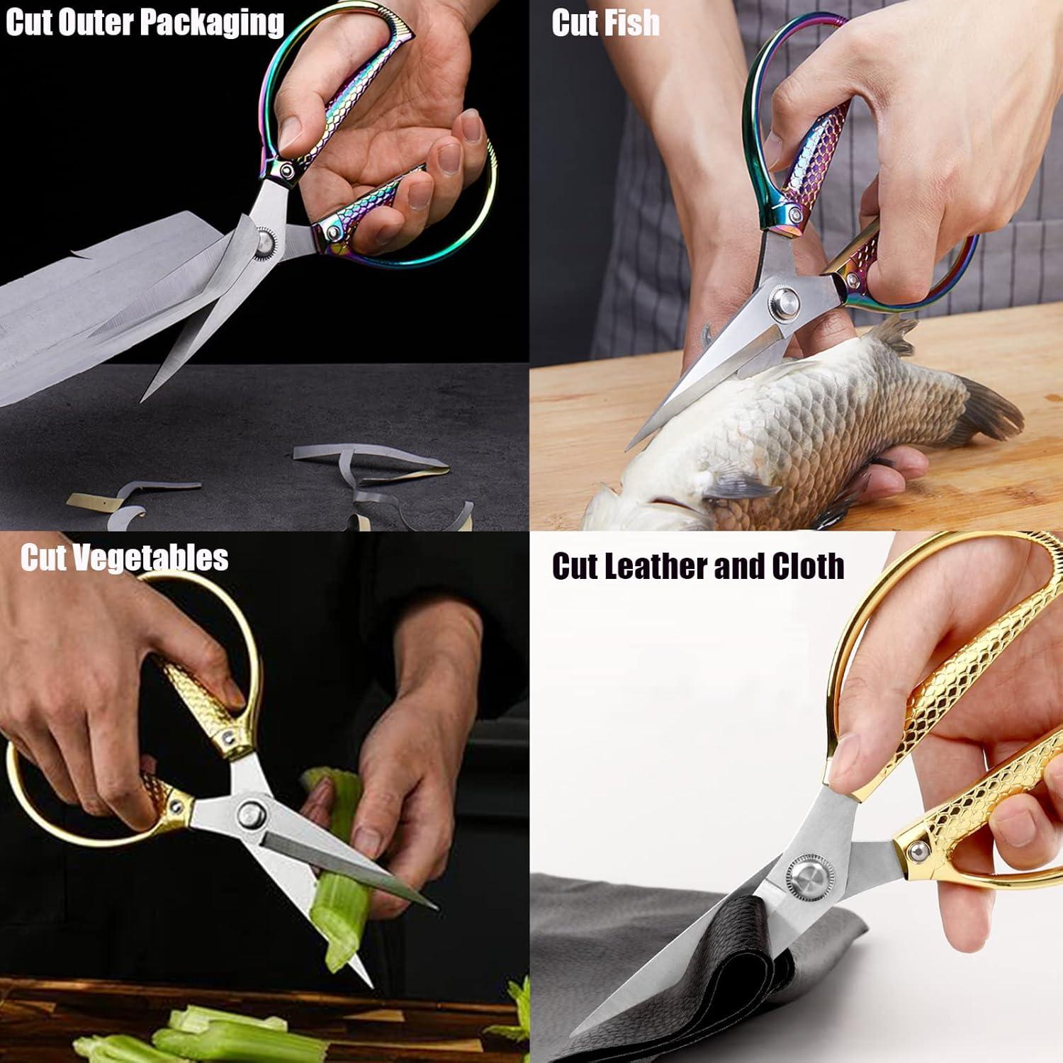 Tijeras de Cocina ANDONG 2 Piezas Acero Inoxidable Afiladas