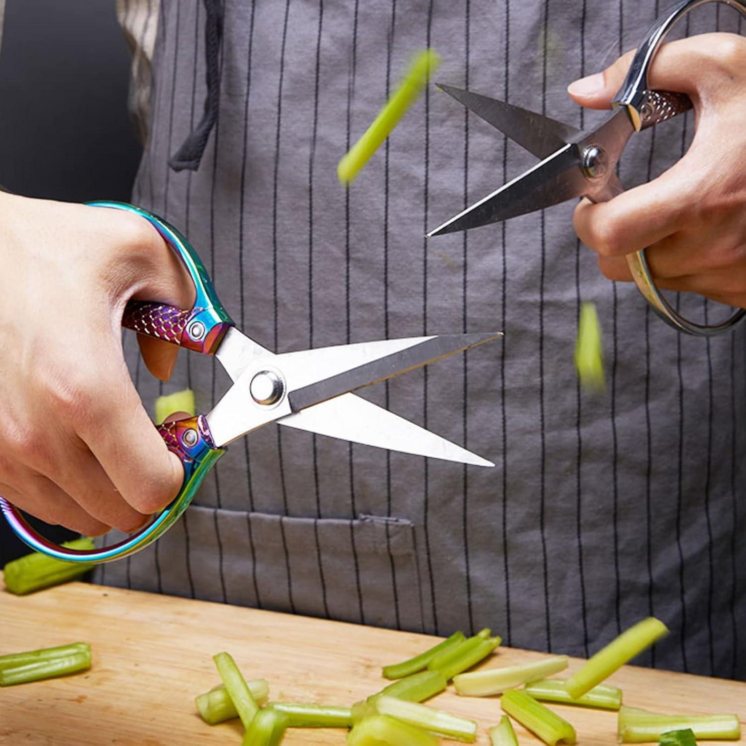 Tijeras de Cocina ANDONG 2 Piezas Acero Inoxidable Afiladas