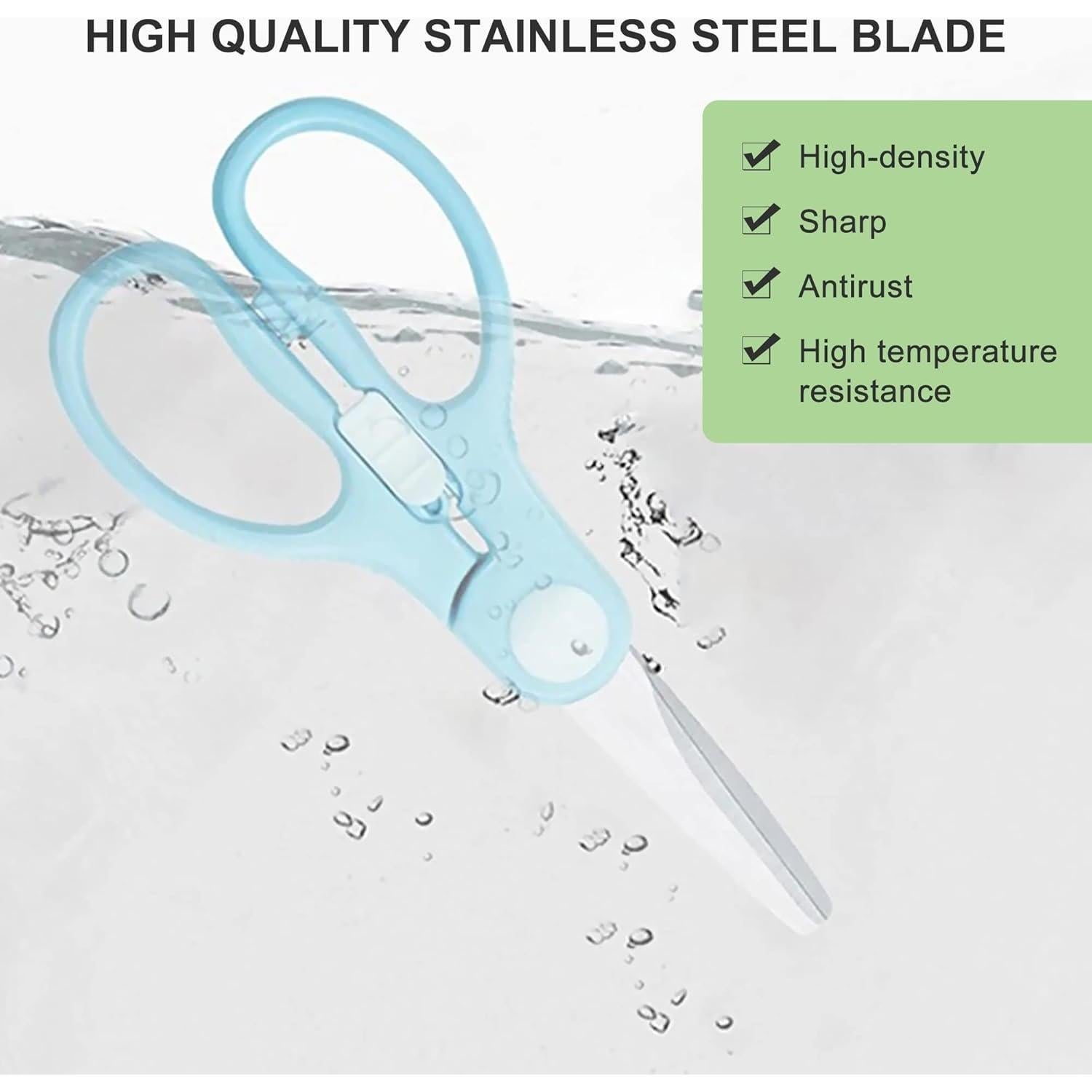 Tijeras para Comida de Bebé ATB Rosa, Acero Inoxidable, 15.5 cm