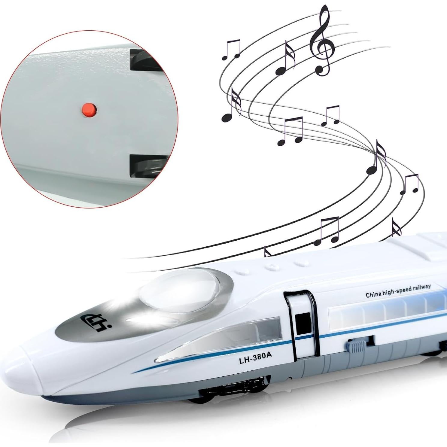 Tren Bala Eléctrico OTONOPI con Luces y Sonidos 28x4.1cm