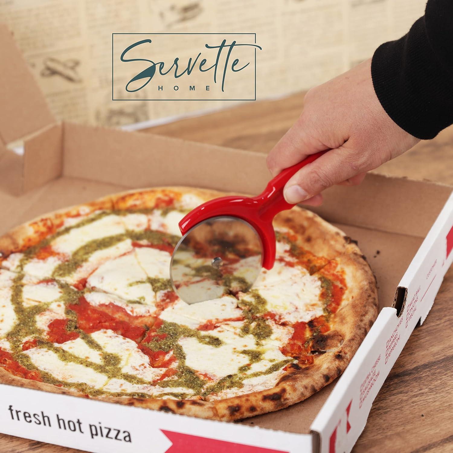 Cortador de Pizza Acero Inoxidable Servette Rojo 19.69 cm
