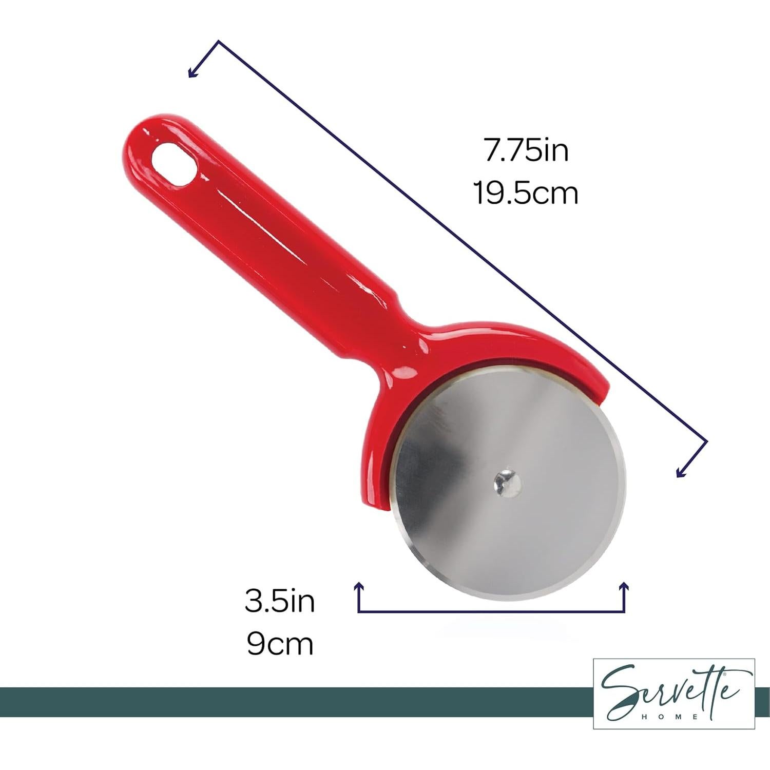 Cortador de Pizza Acero Inoxidable Servette Rojo 19.69 cm