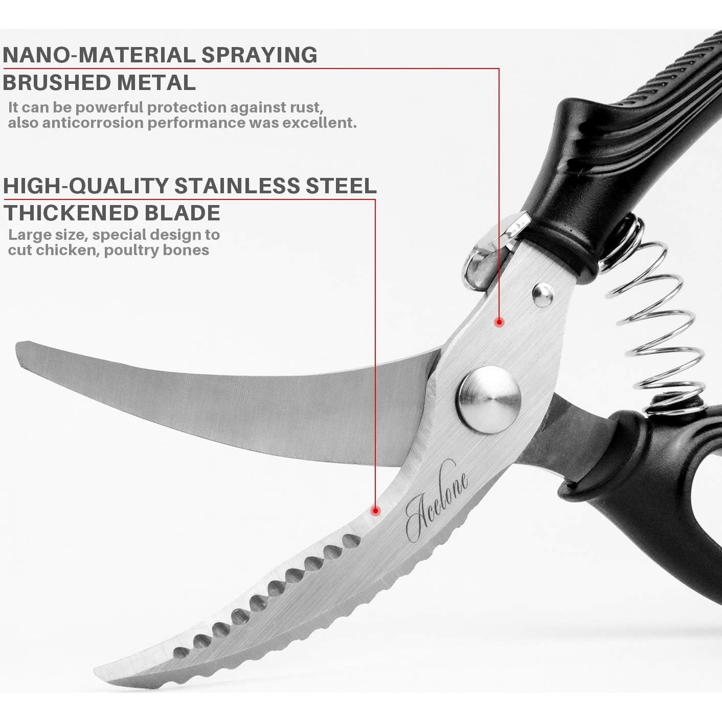 Tijeras de Cocina Acelone para Aves y Carne - Acero Inoxidable