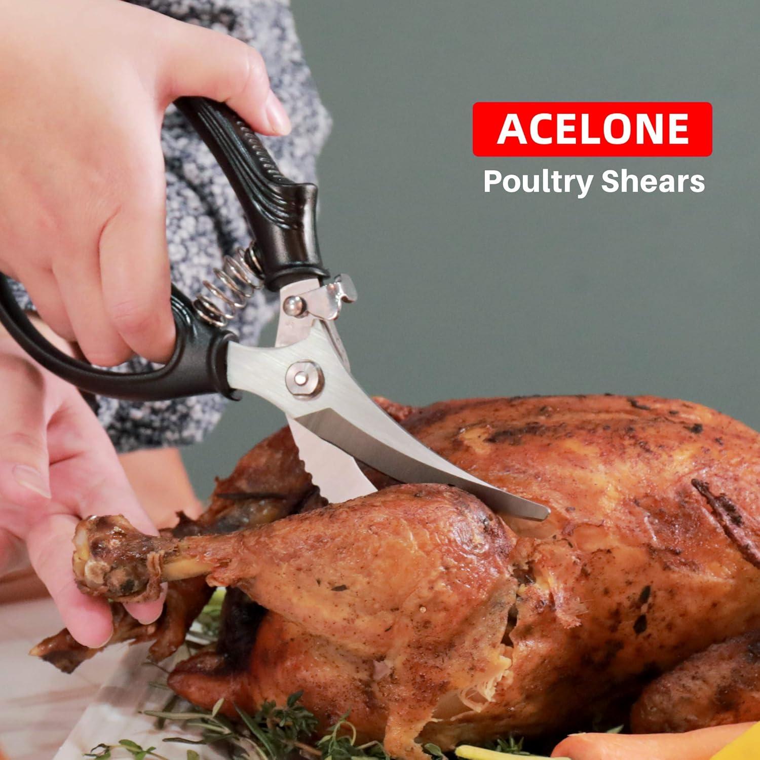 Tijeras de Cocina Acelone para Aves y Carne - Acero Inoxidable
