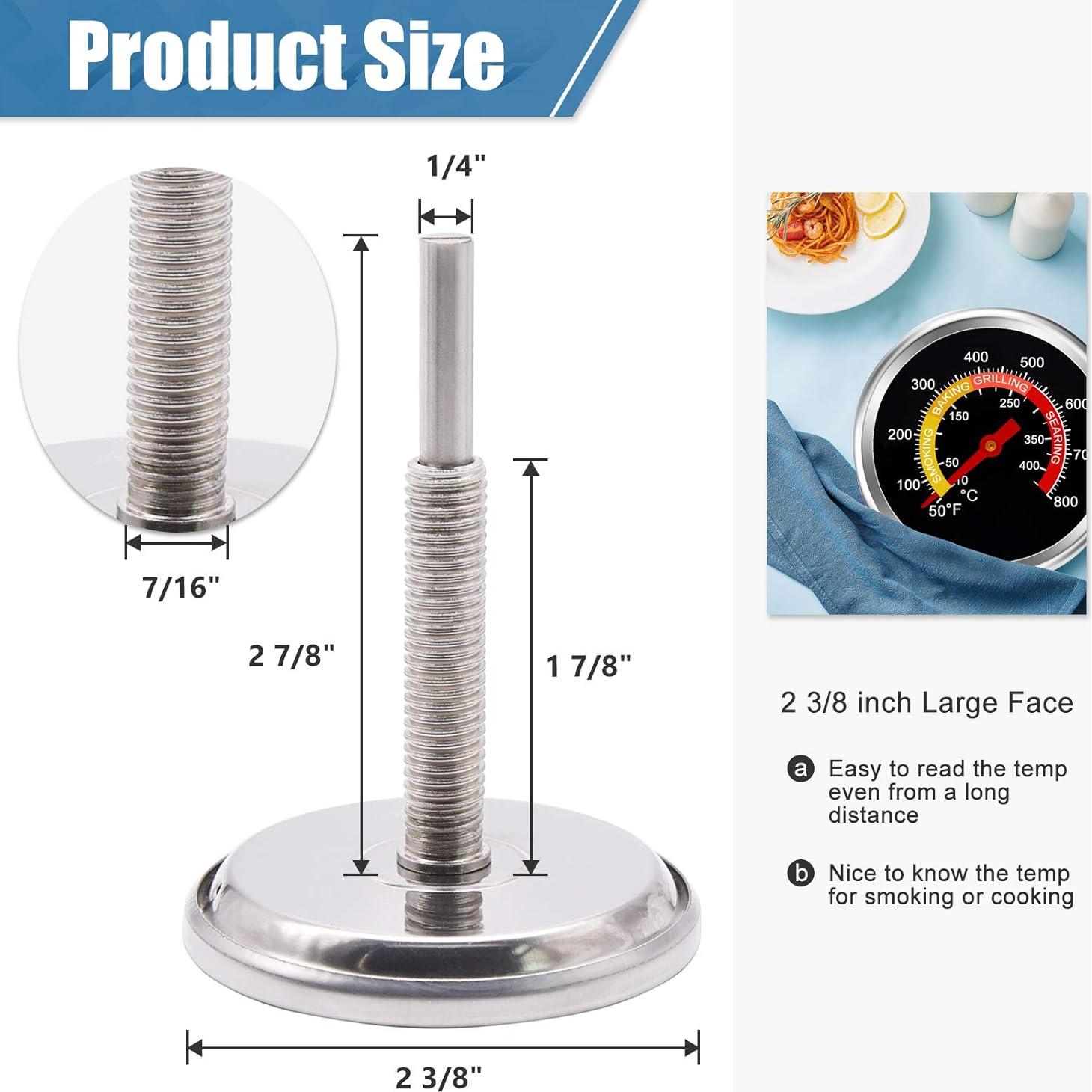 Termómetro de Parrilla Criditpid 2 3/8'' para BBQ y Humo